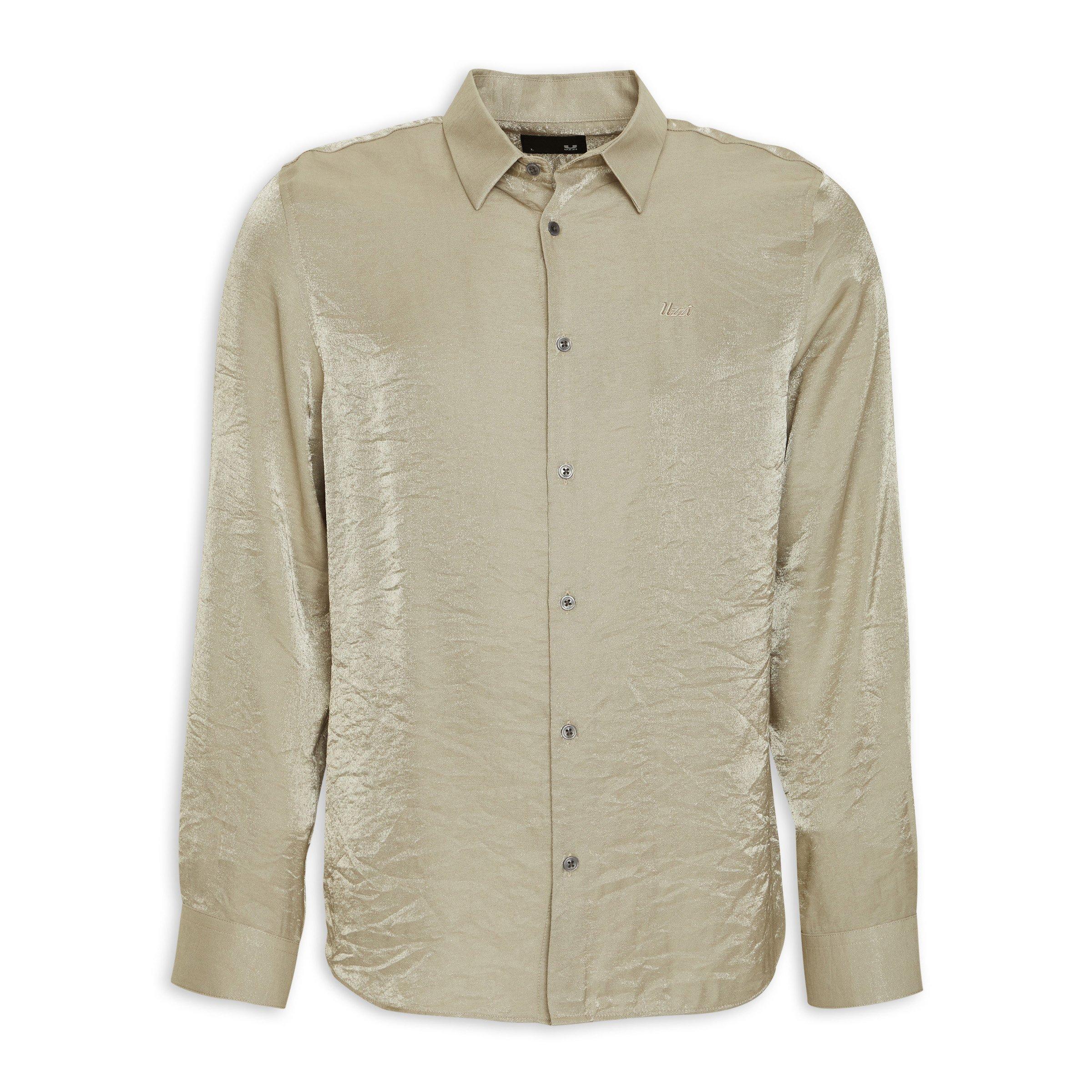 Metallic gold outlet dress shirt