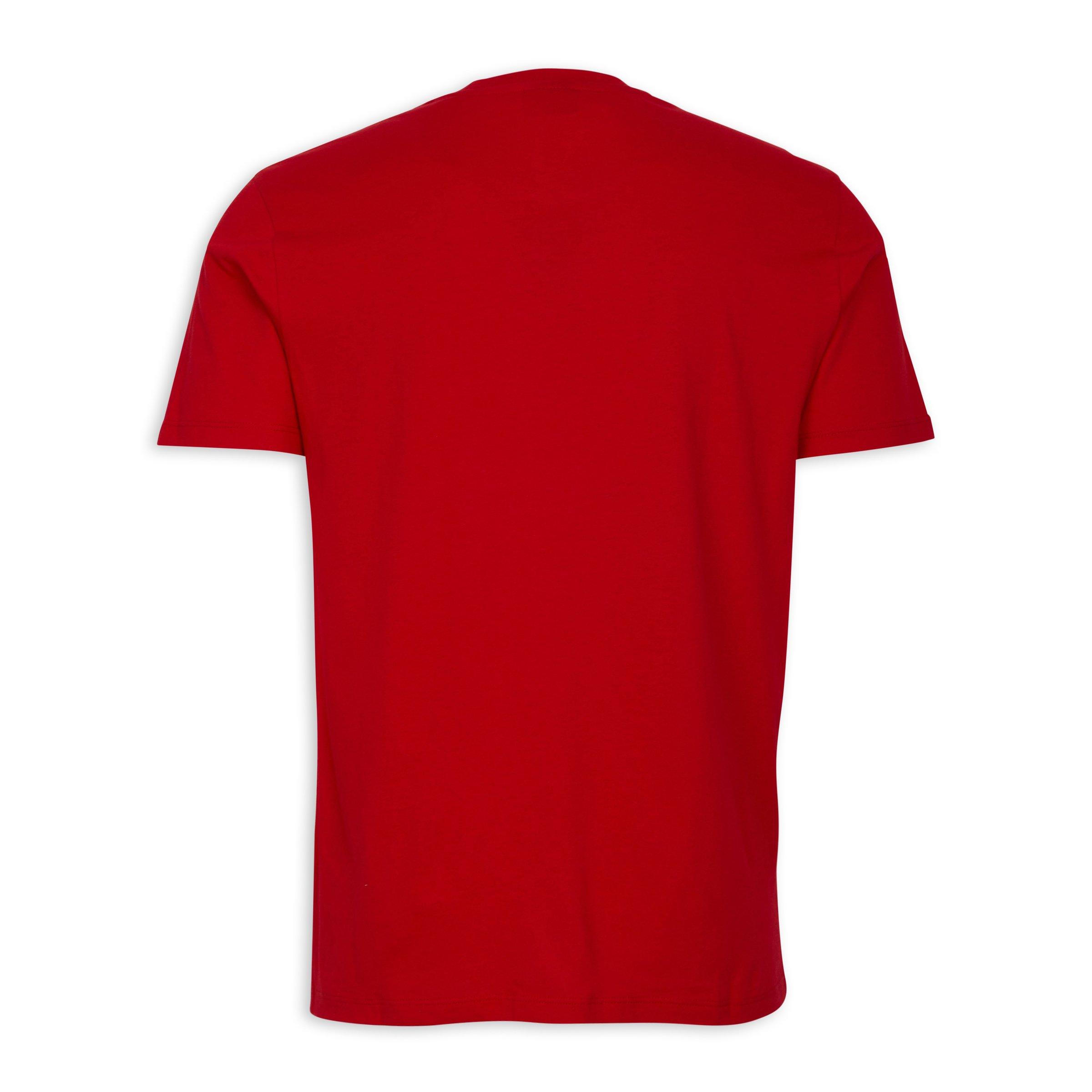 Red color store t shirt