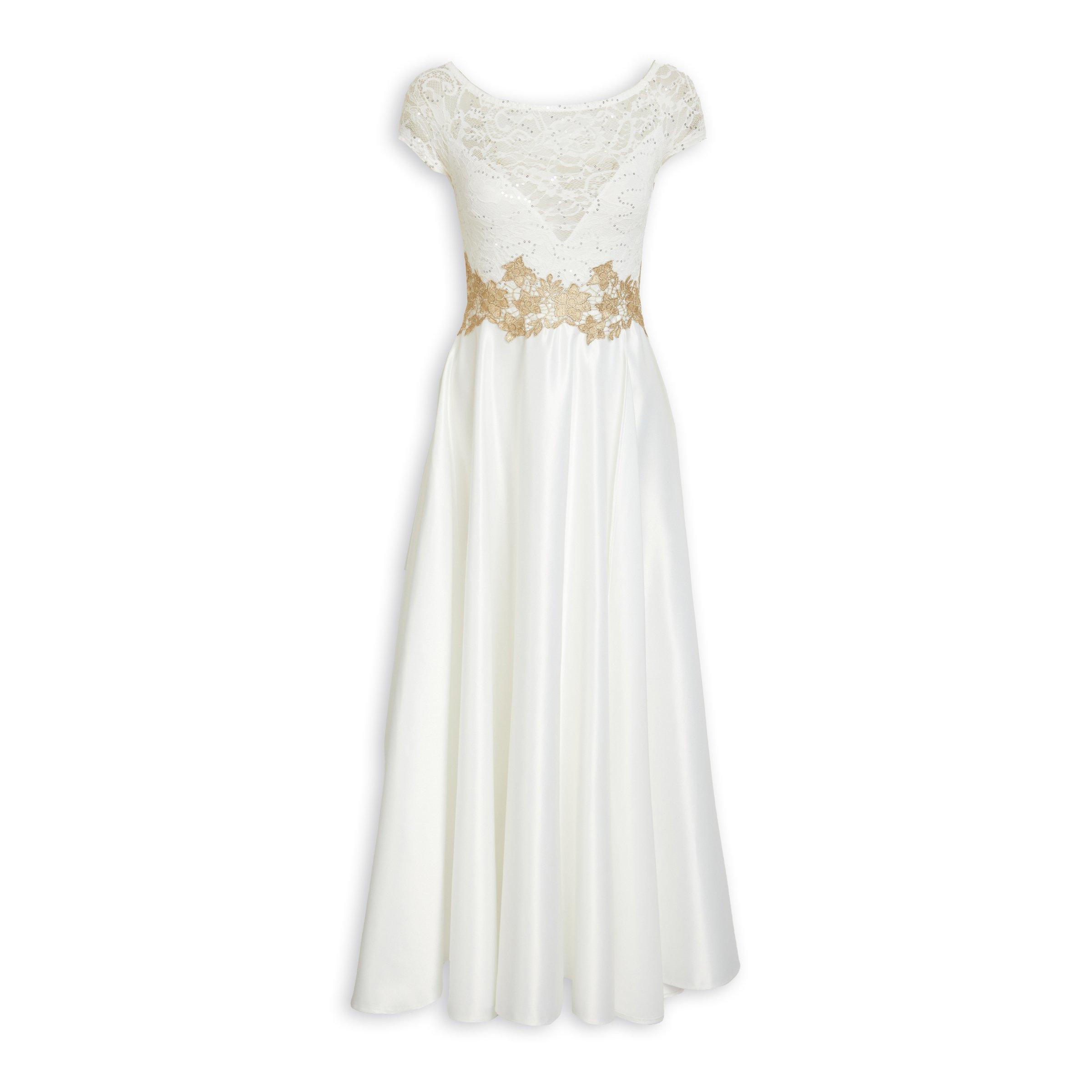 Off White Fit Flare Evening Dress 3109046 Emily Moon