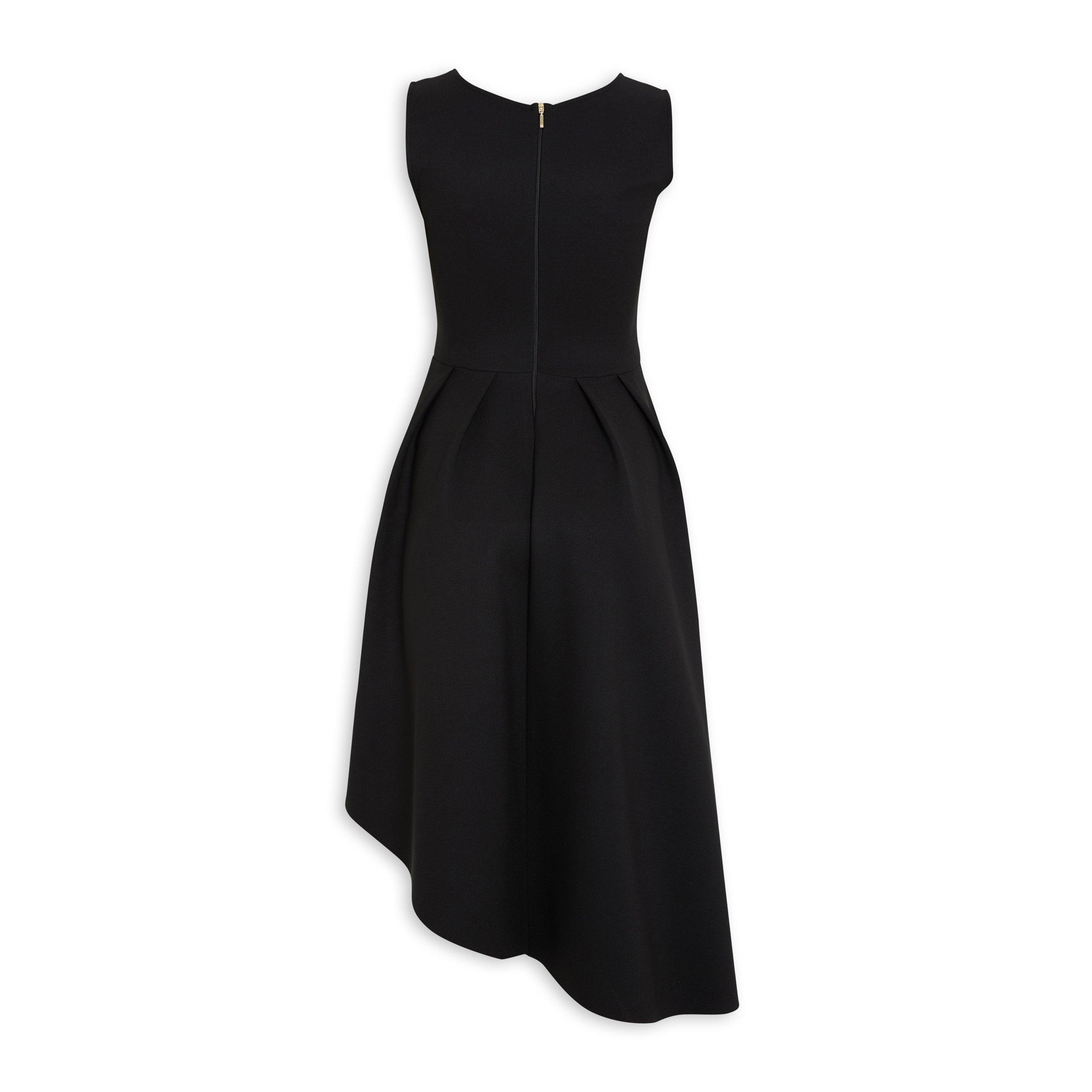 Black fit best sale n flare dress