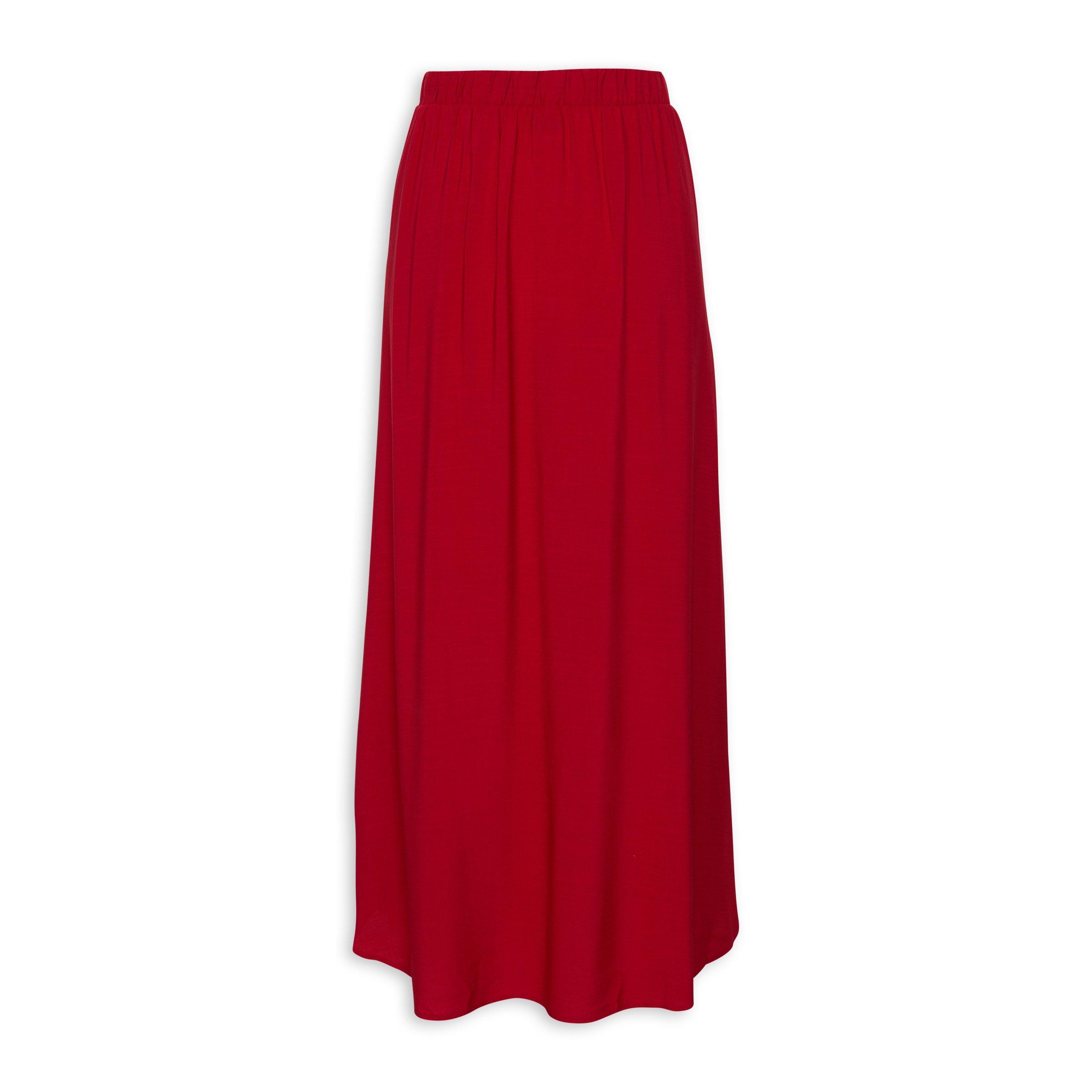 Red colored maxi skirt top