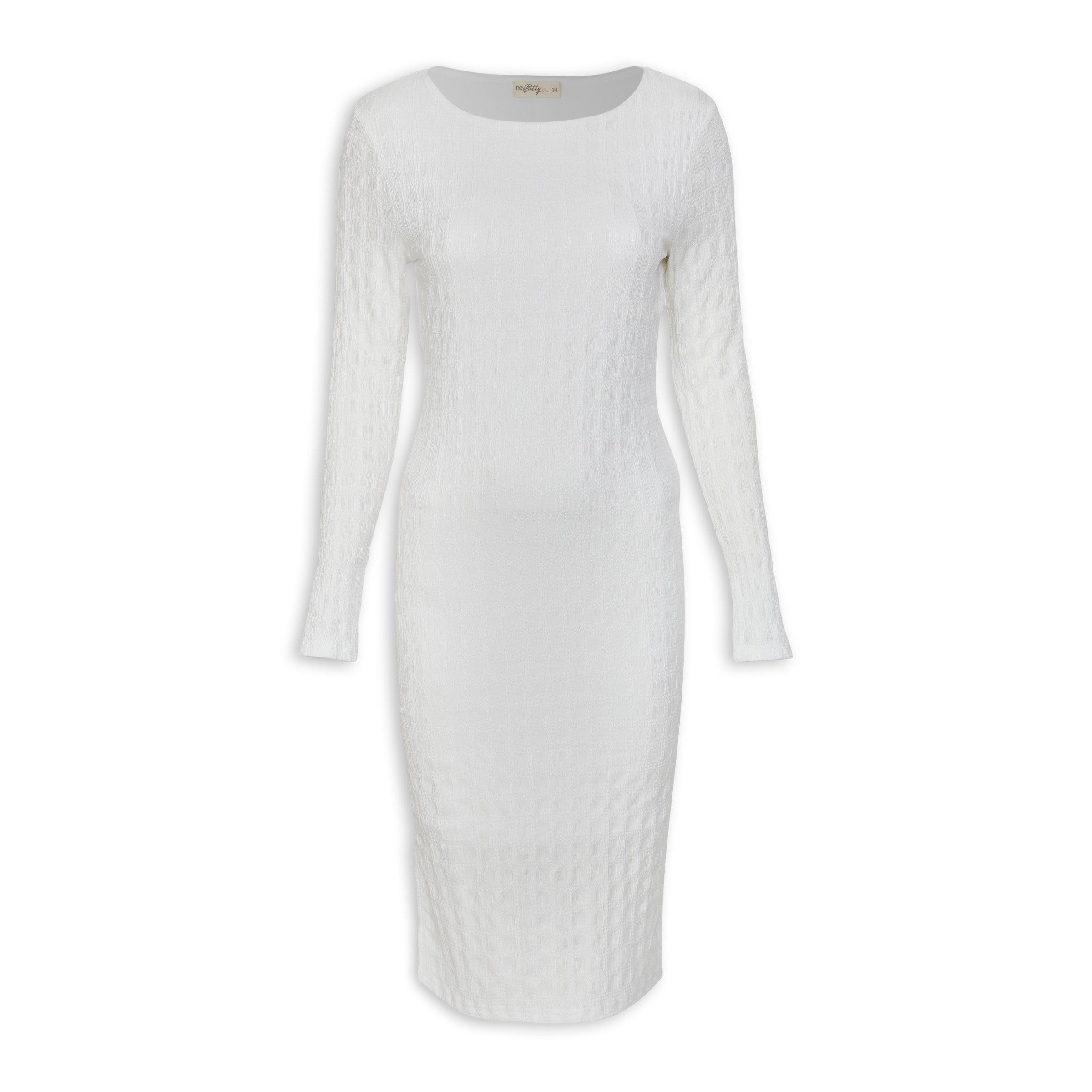 White Long Sleeve Bodycon Dress (3109805)