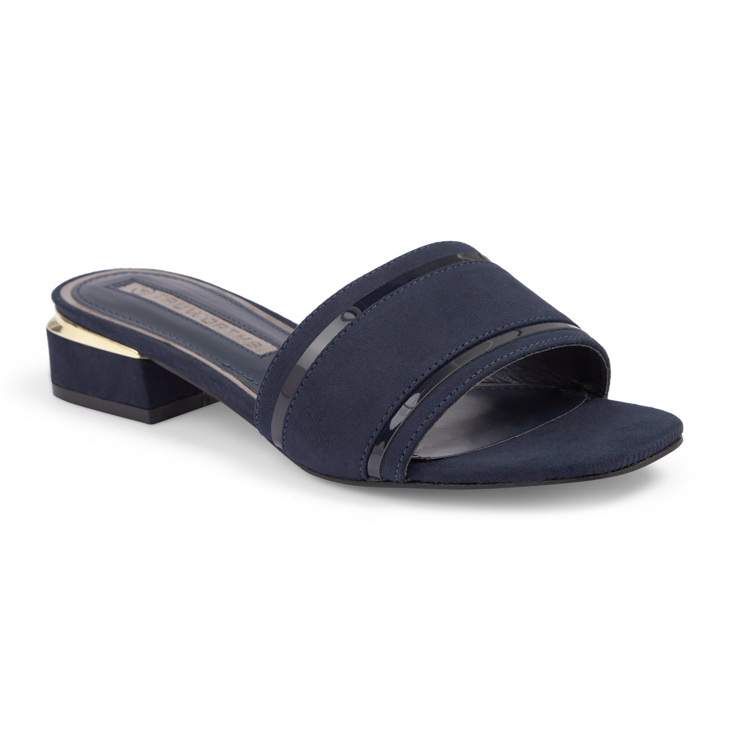 Navy blue best sale mule sandals