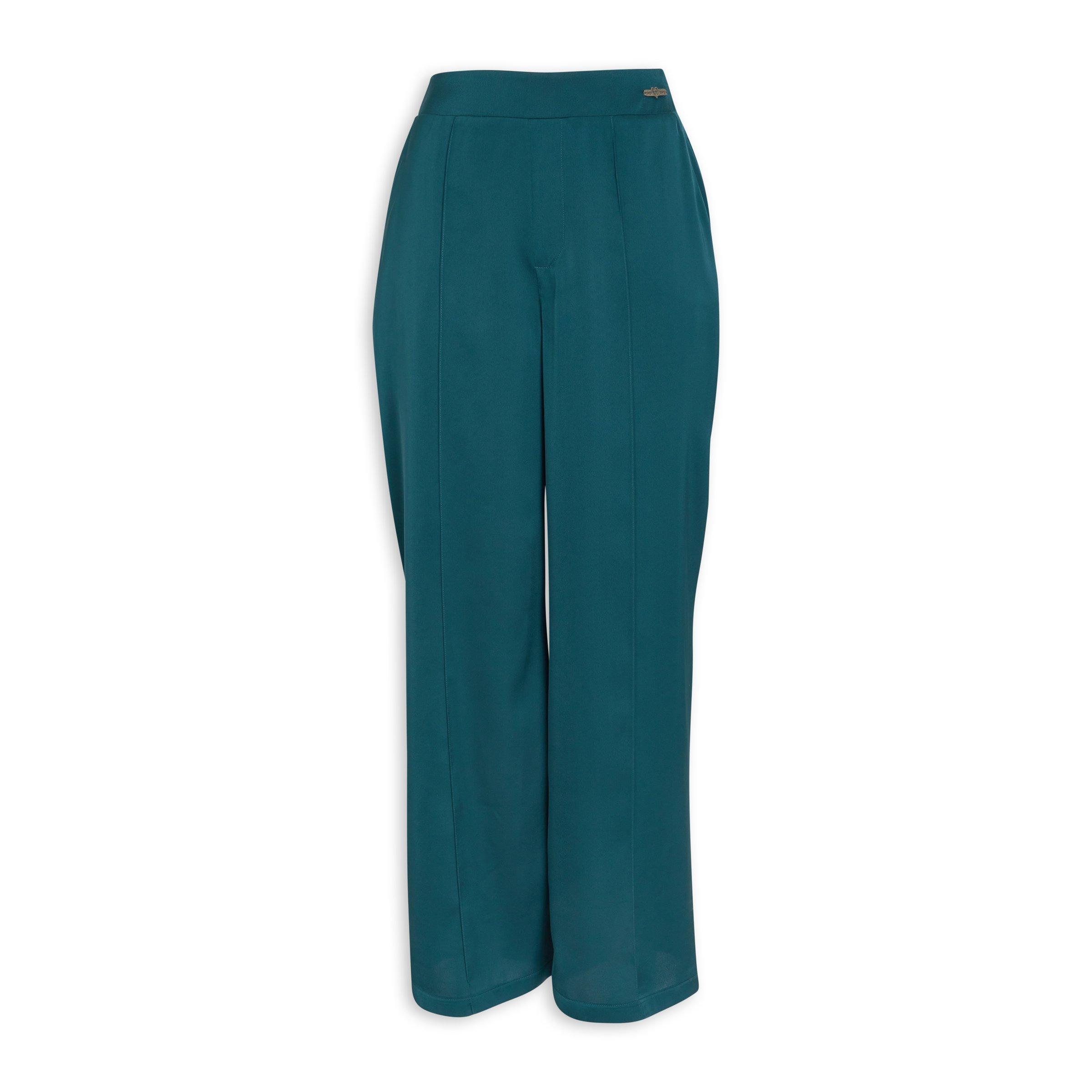 Teal wide leg pants discount