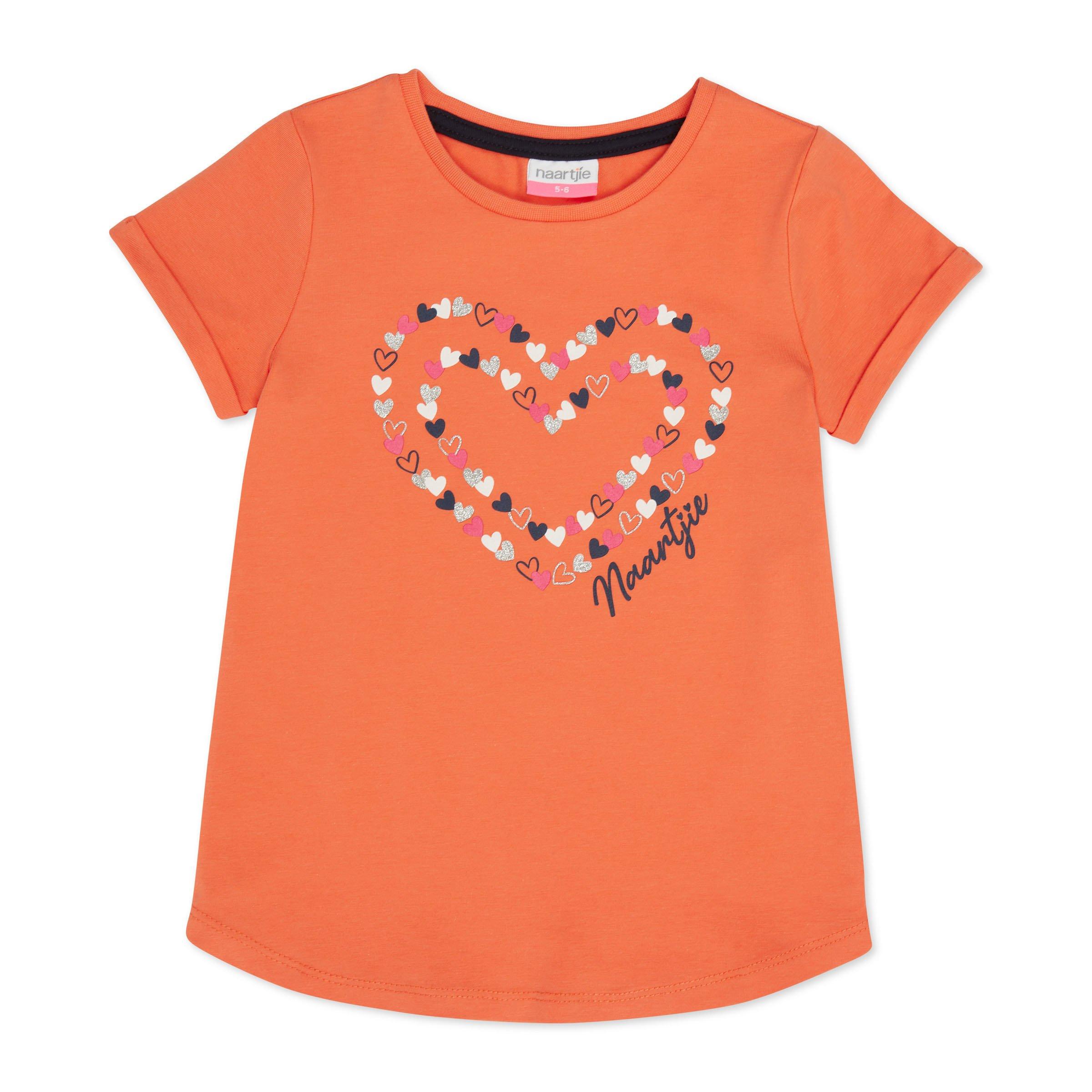 Girls orange 2025 t shirt