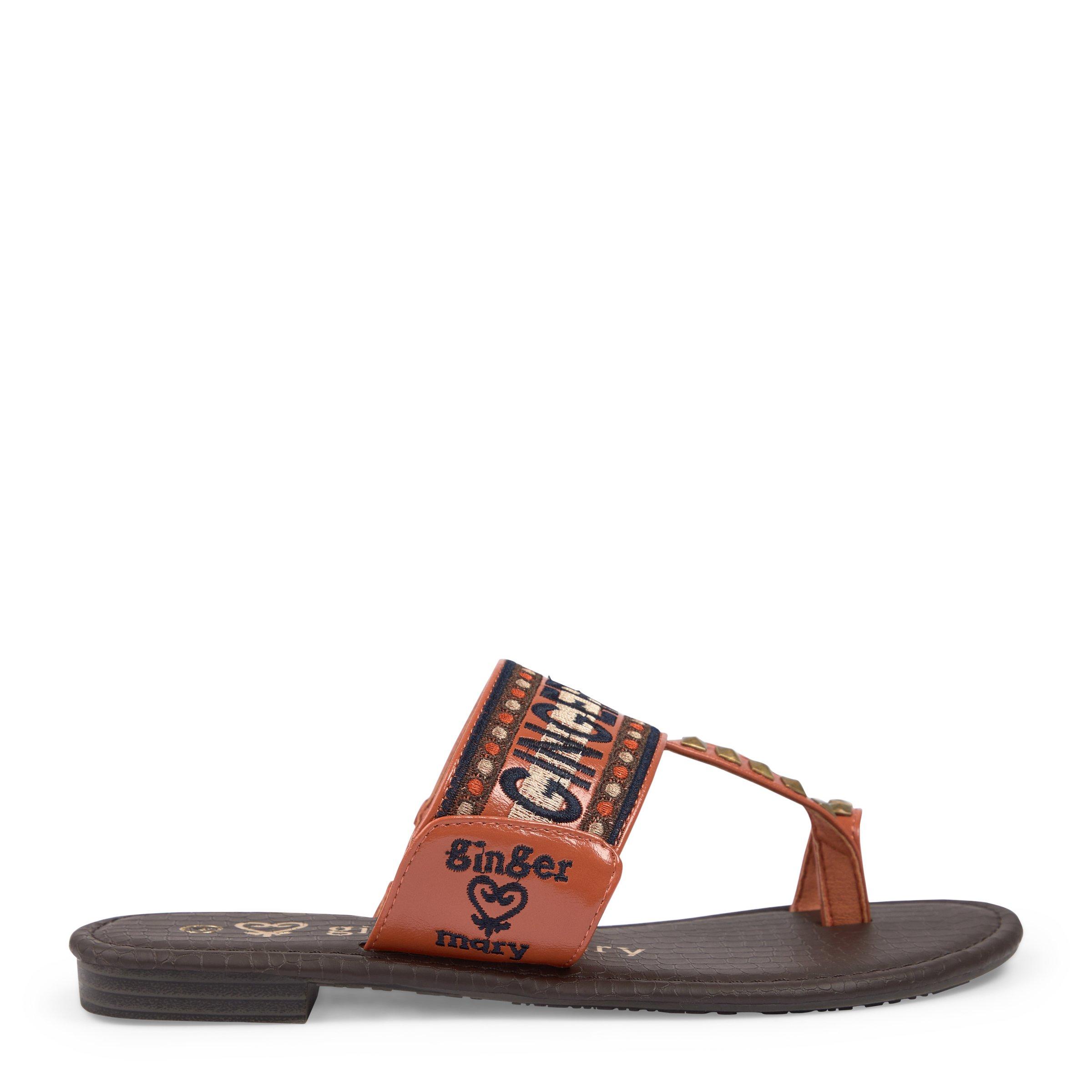 Orange toe post sales sandals