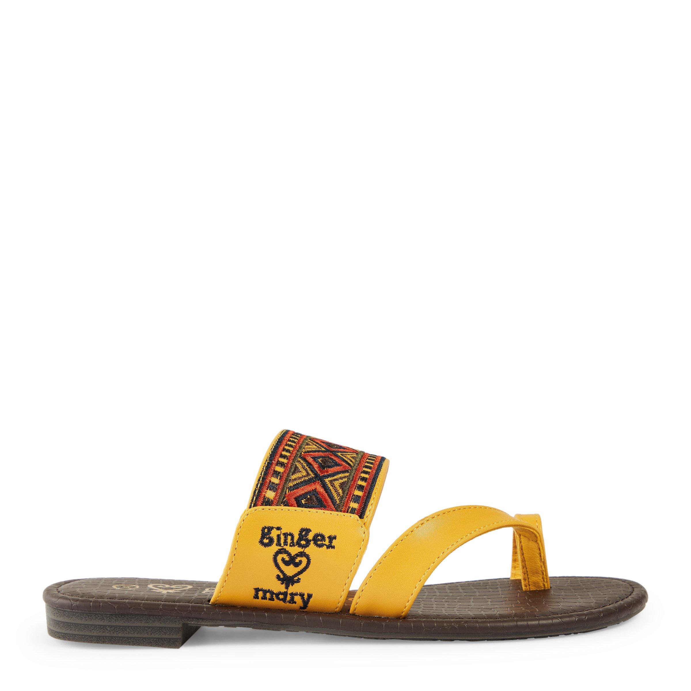 Yellow toe post hot sale sandals