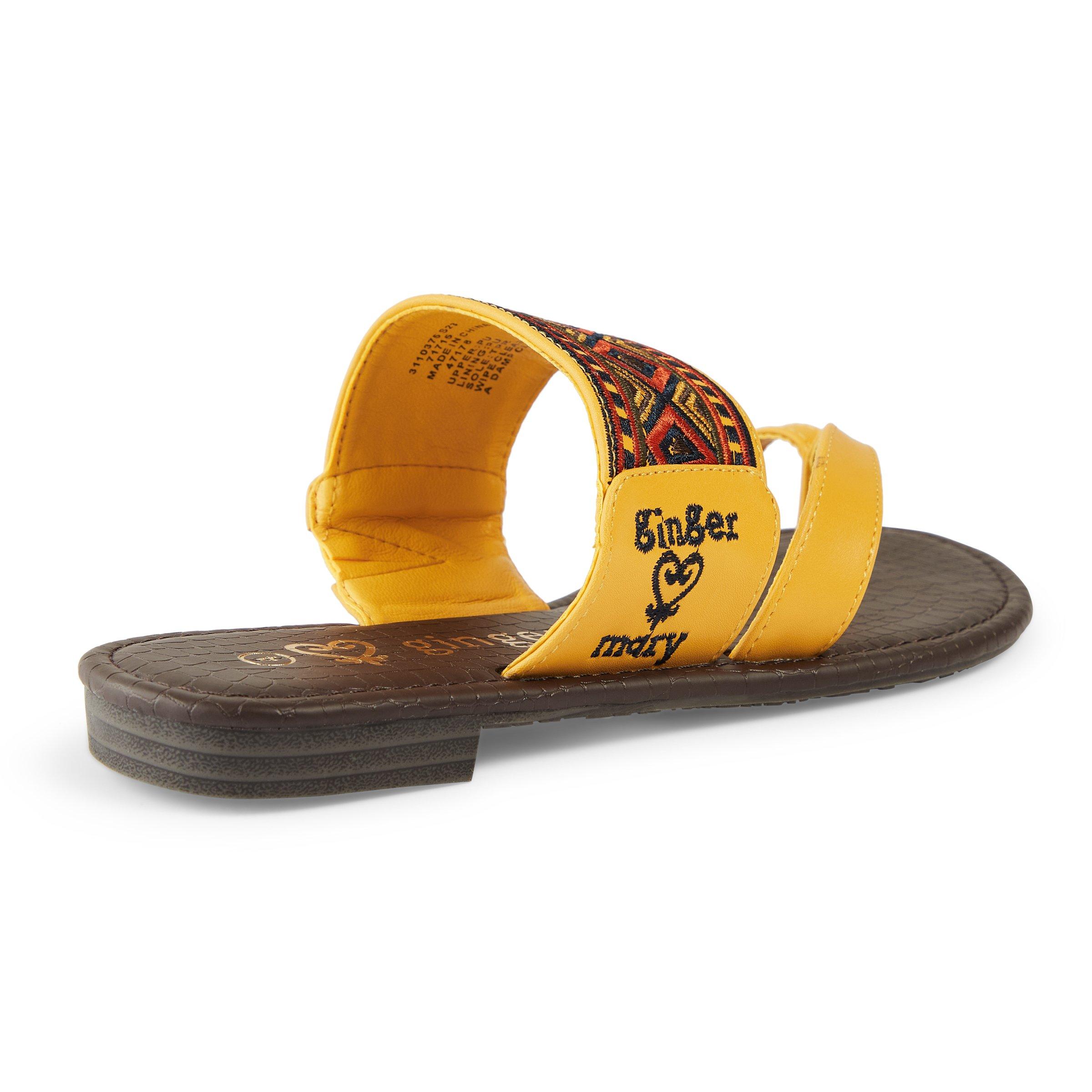 Yellow toe post hot sale sandals