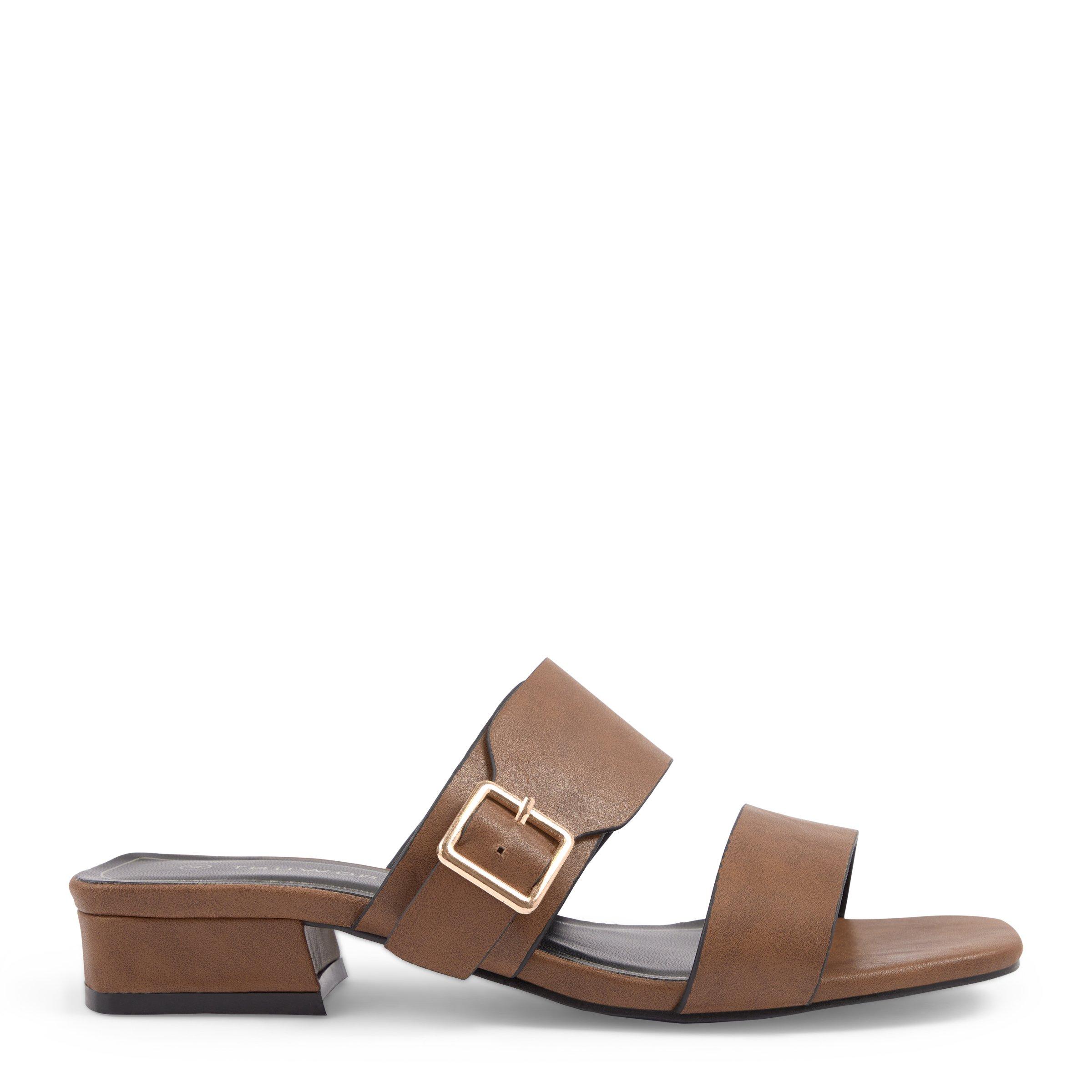 Tan double strap online sandals