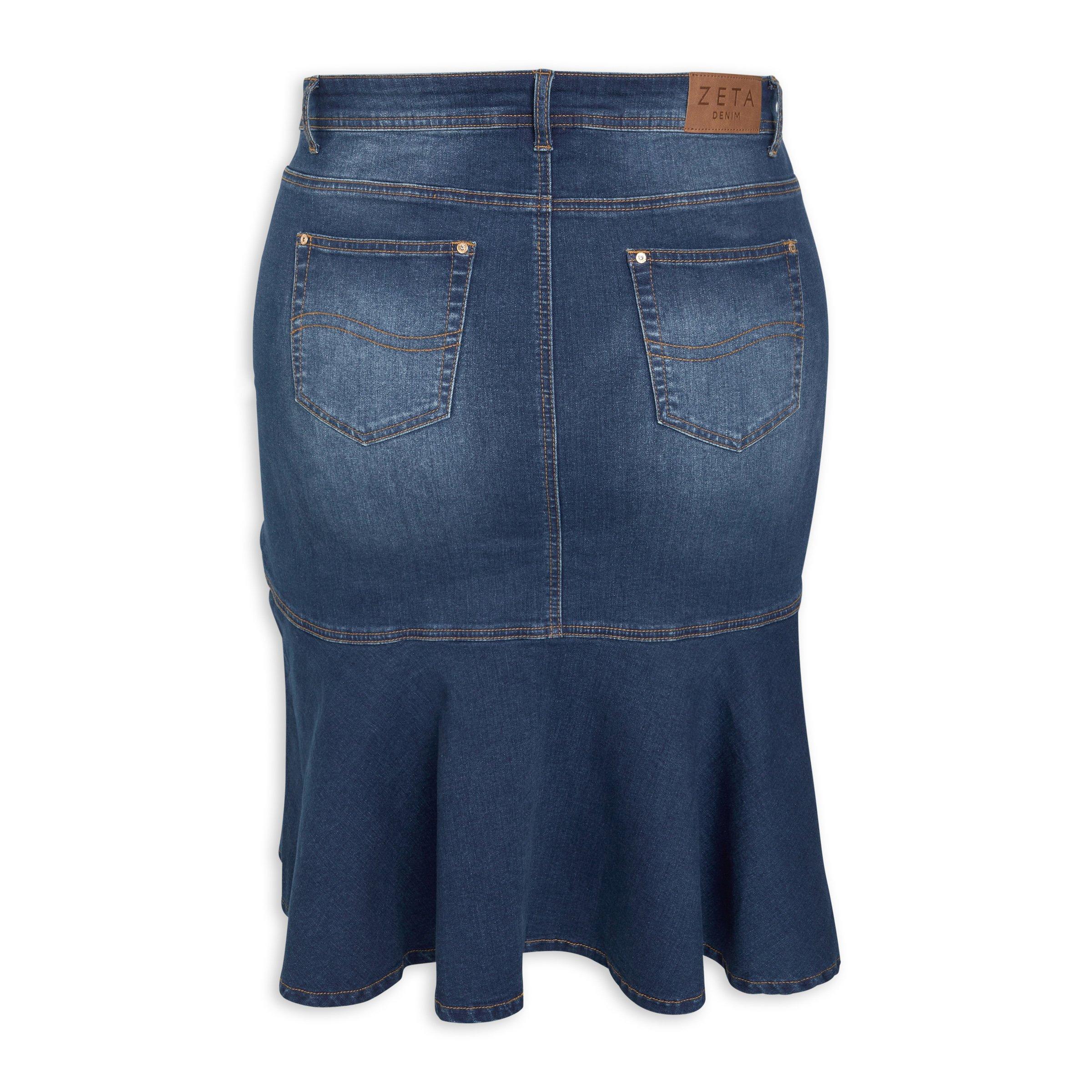 Plus size denim skirt south africa best sale