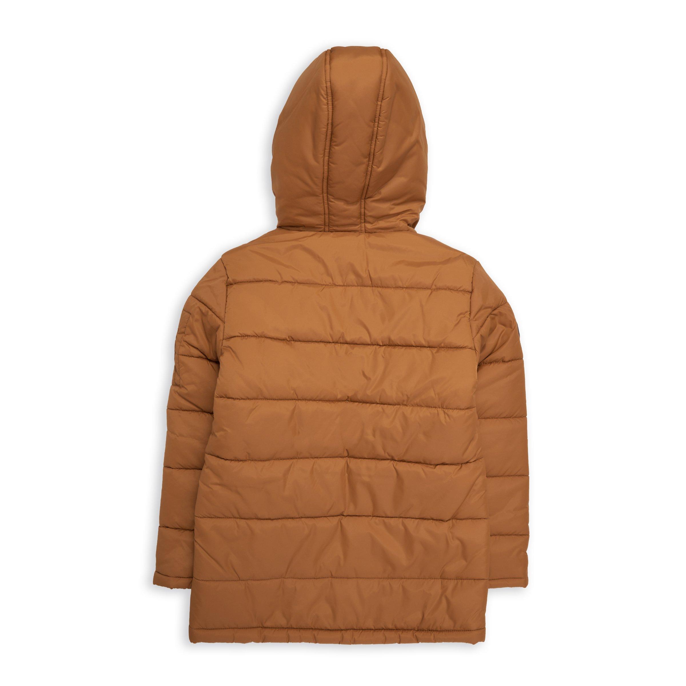 Orange puffer jacket boys best sale