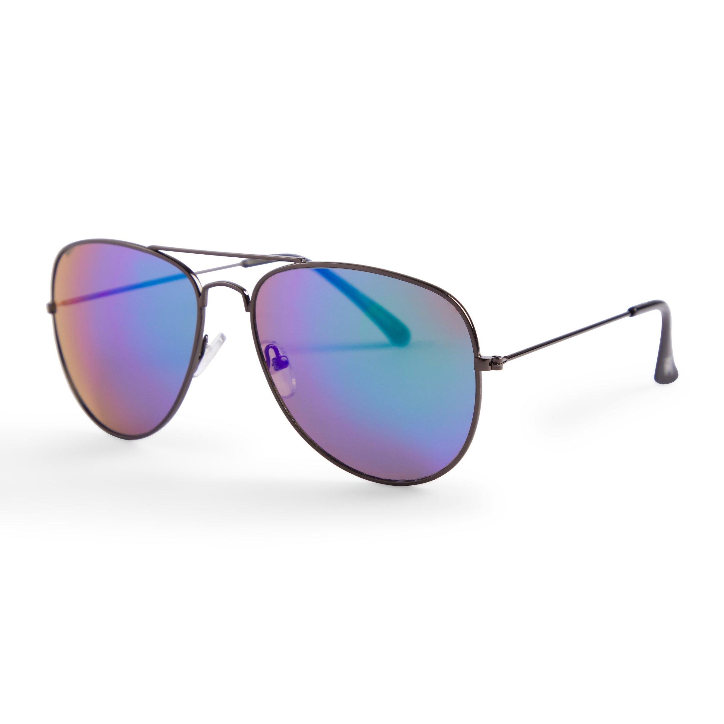 Pink reflective 2025 aviator sunglasses