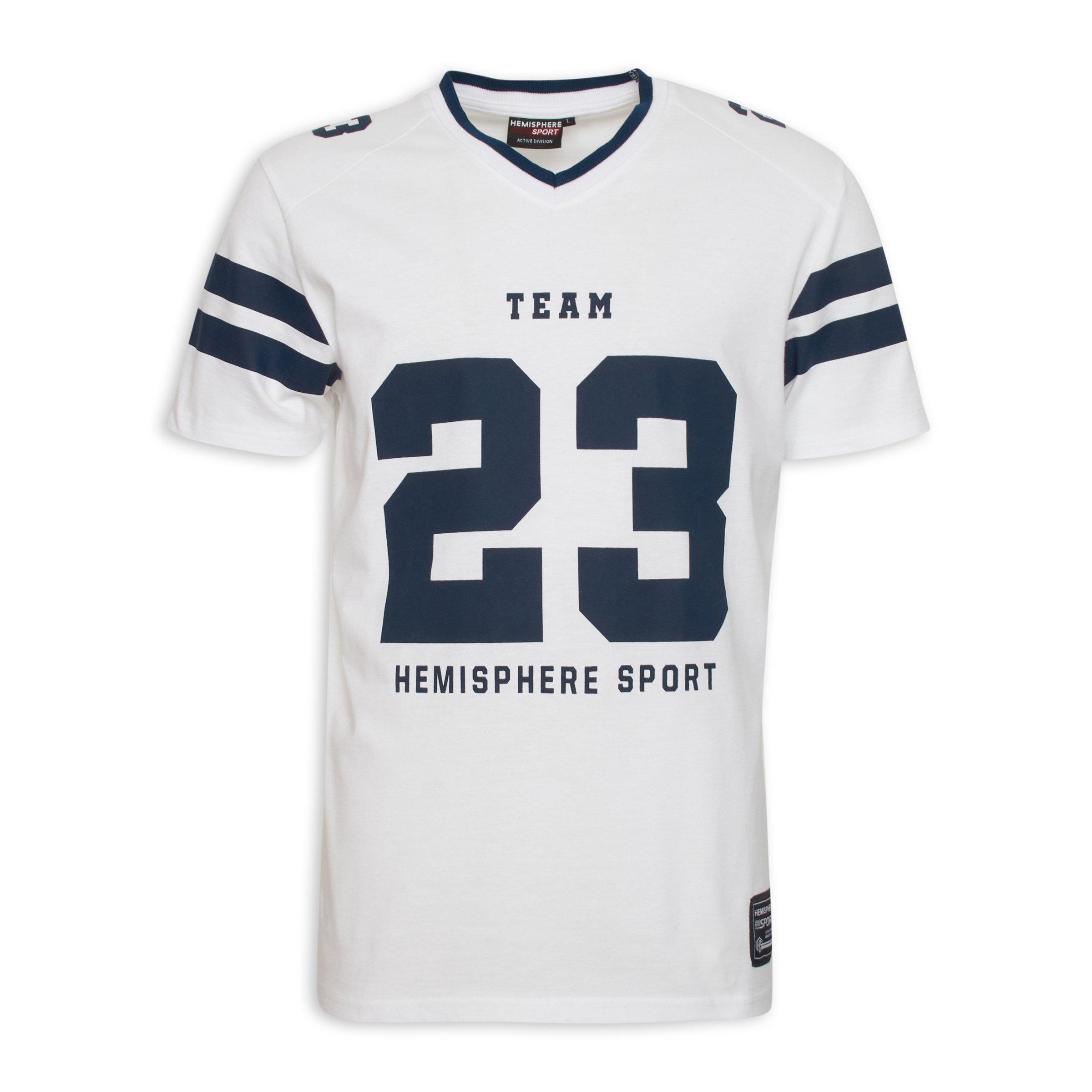 White Baseball T shirt 3111092 Hemisphere Sport