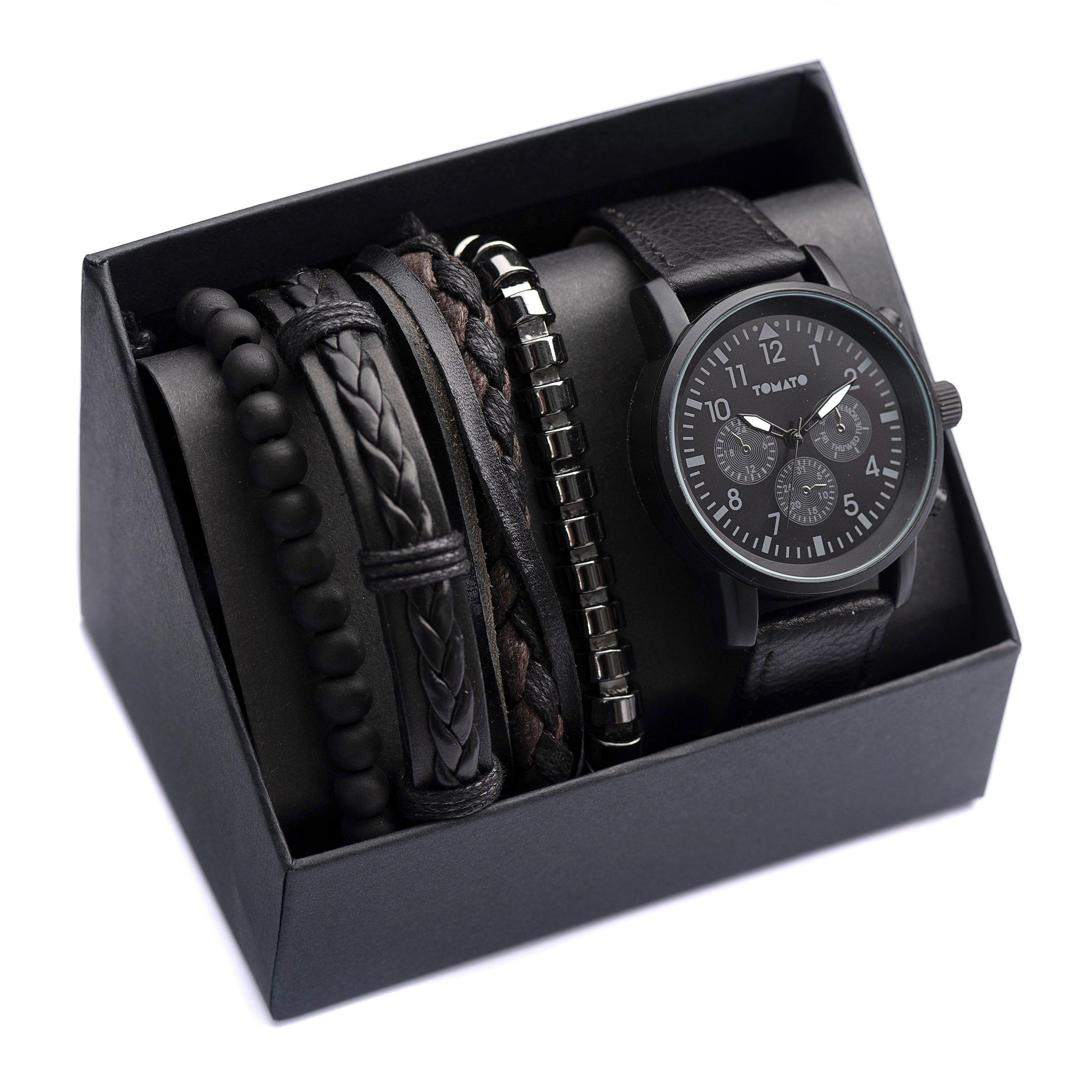 Black Bracelets Watch Set 3111636 Tomato