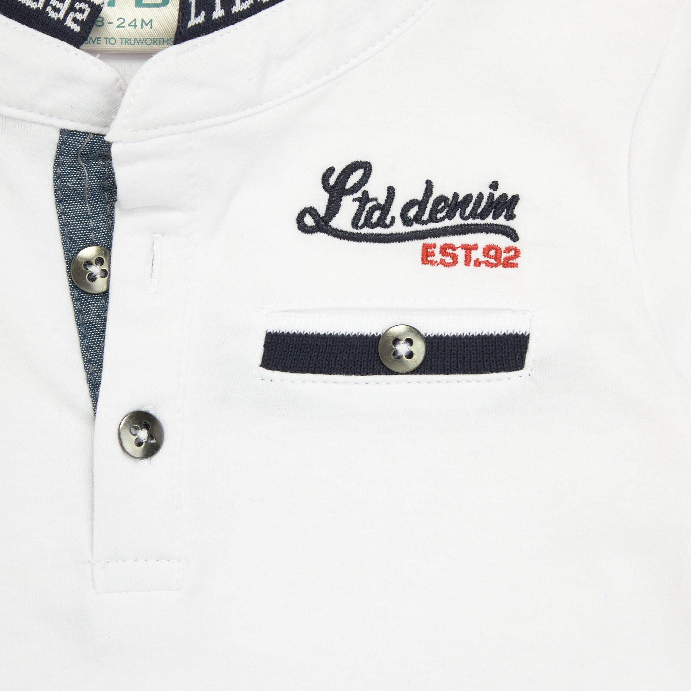 baby boy white henley