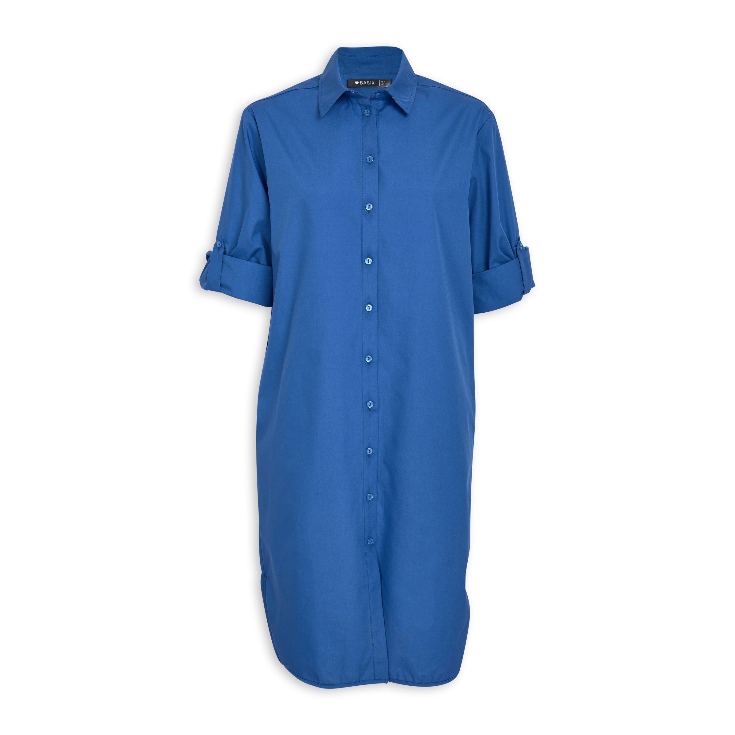 Cobalt blue hot sale shirt dress