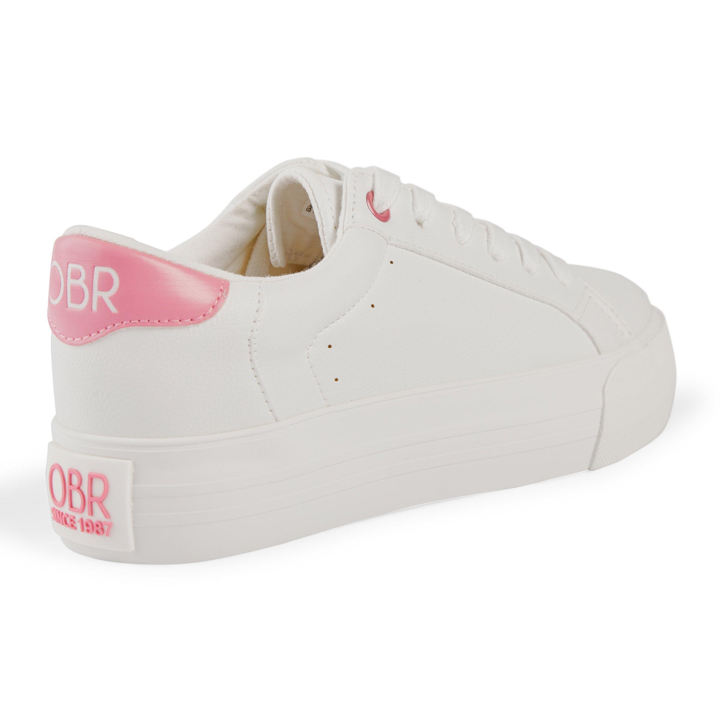 Red and white tennis shoes sales