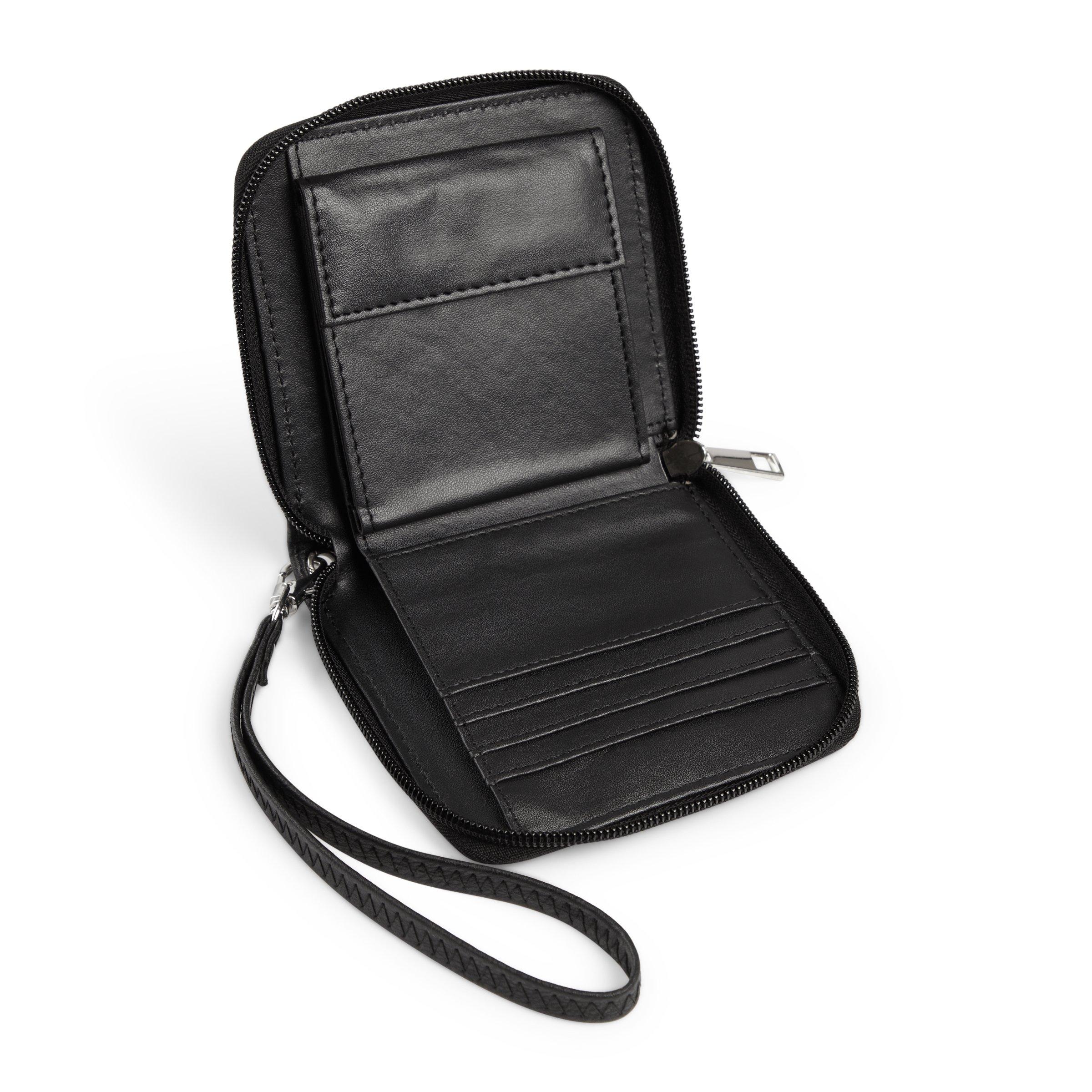 Black zip around clearance purse