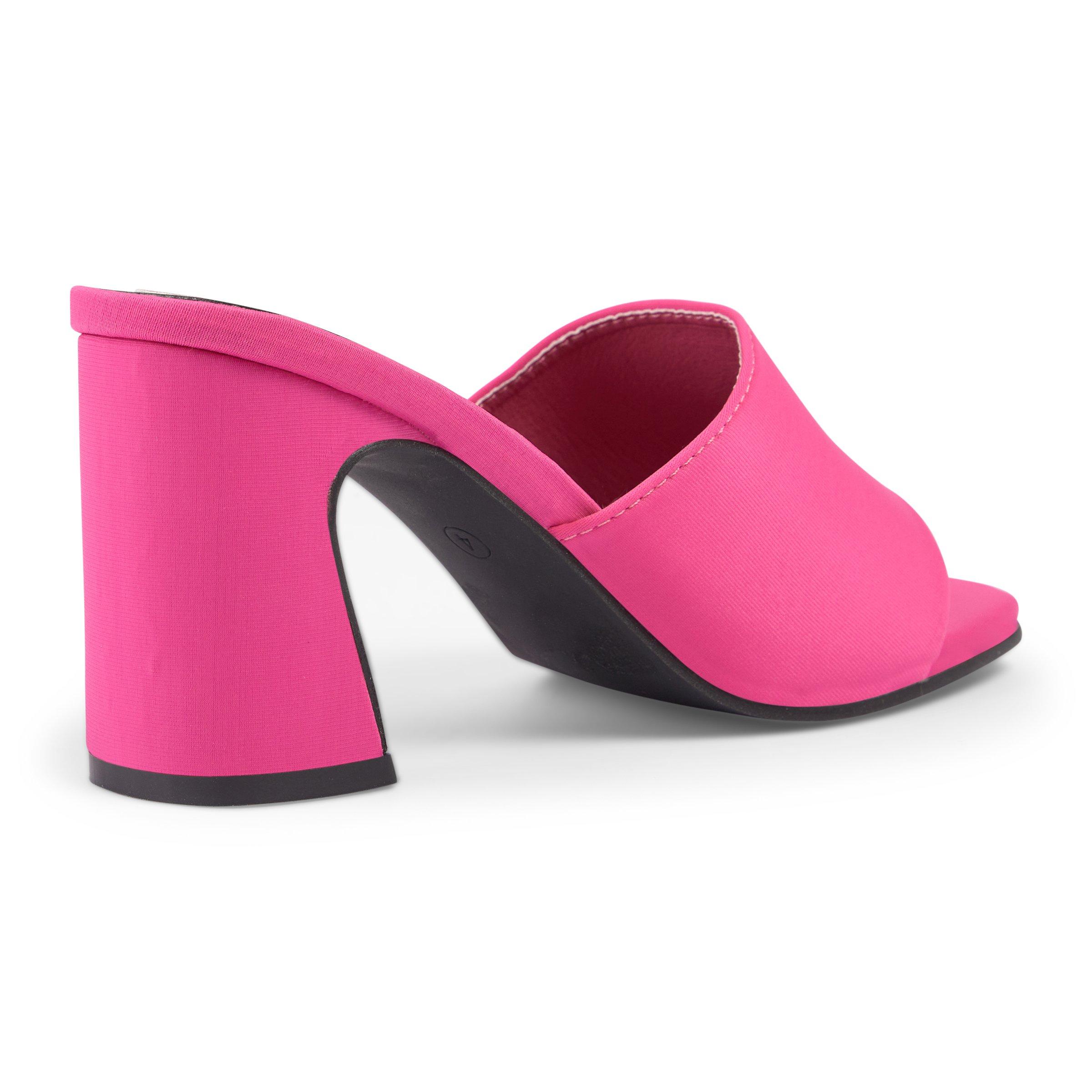 Pink heeled clearance mules