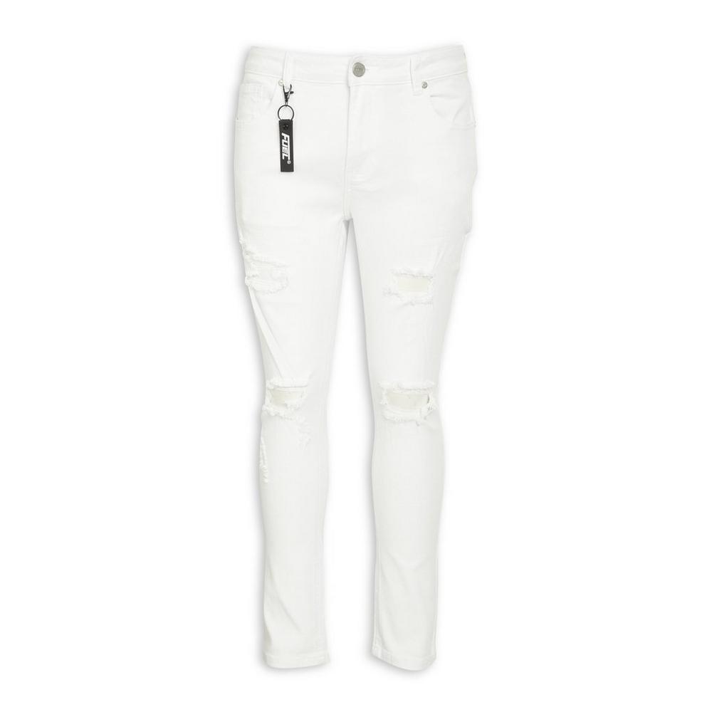 White Ripped Skinny Jeans (3113051)