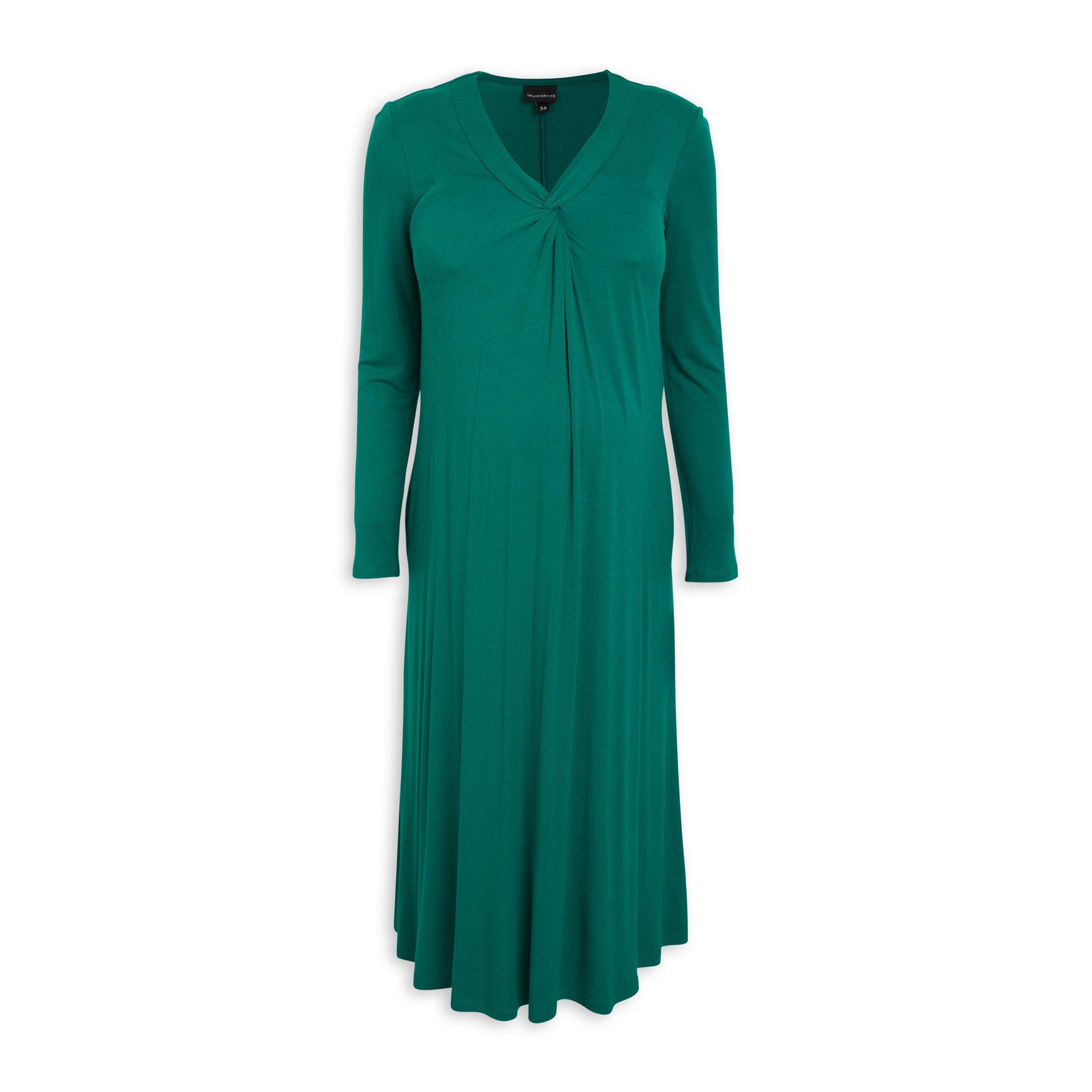 Green Maternity Fit Flare Dress