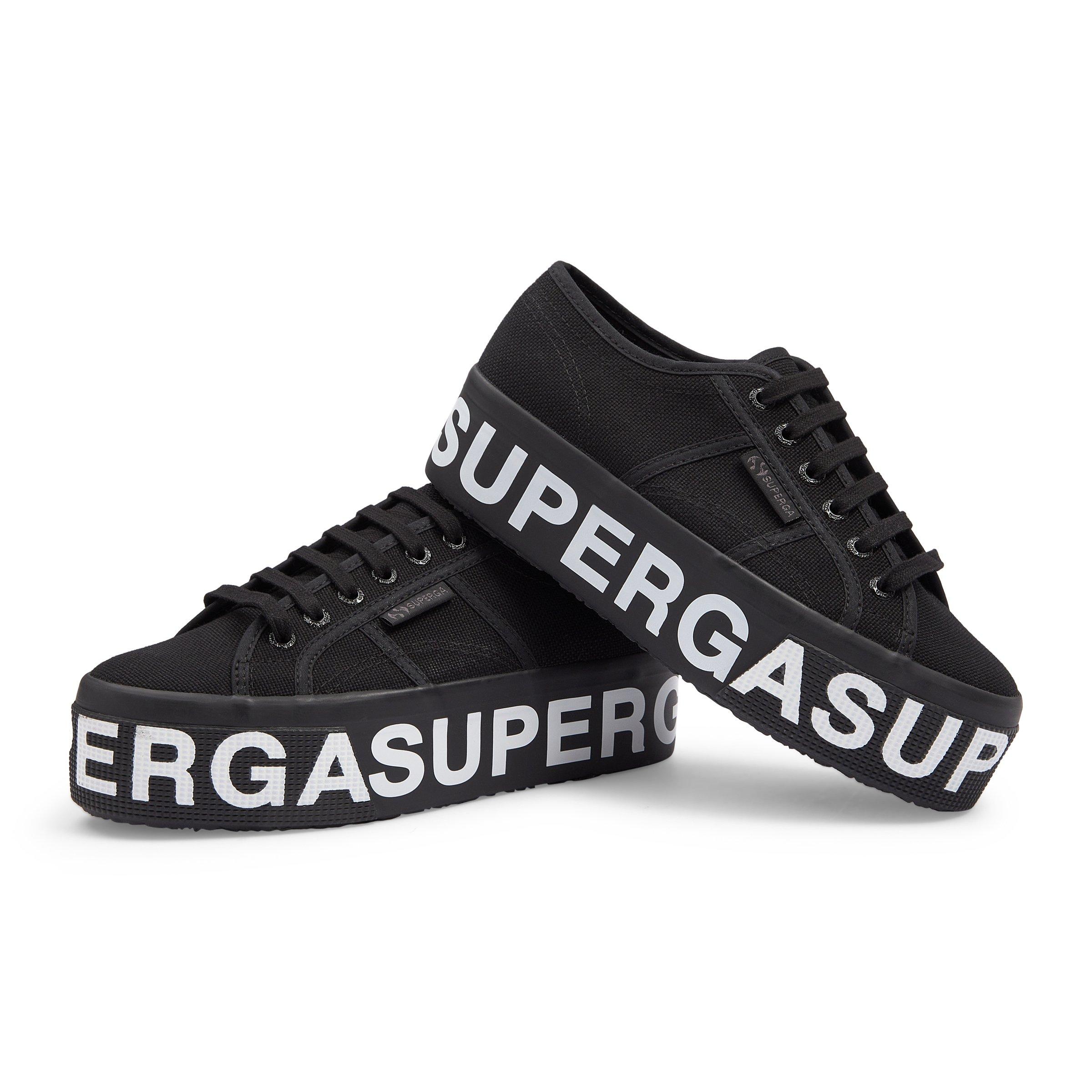 Superga platform hot sale con scritta