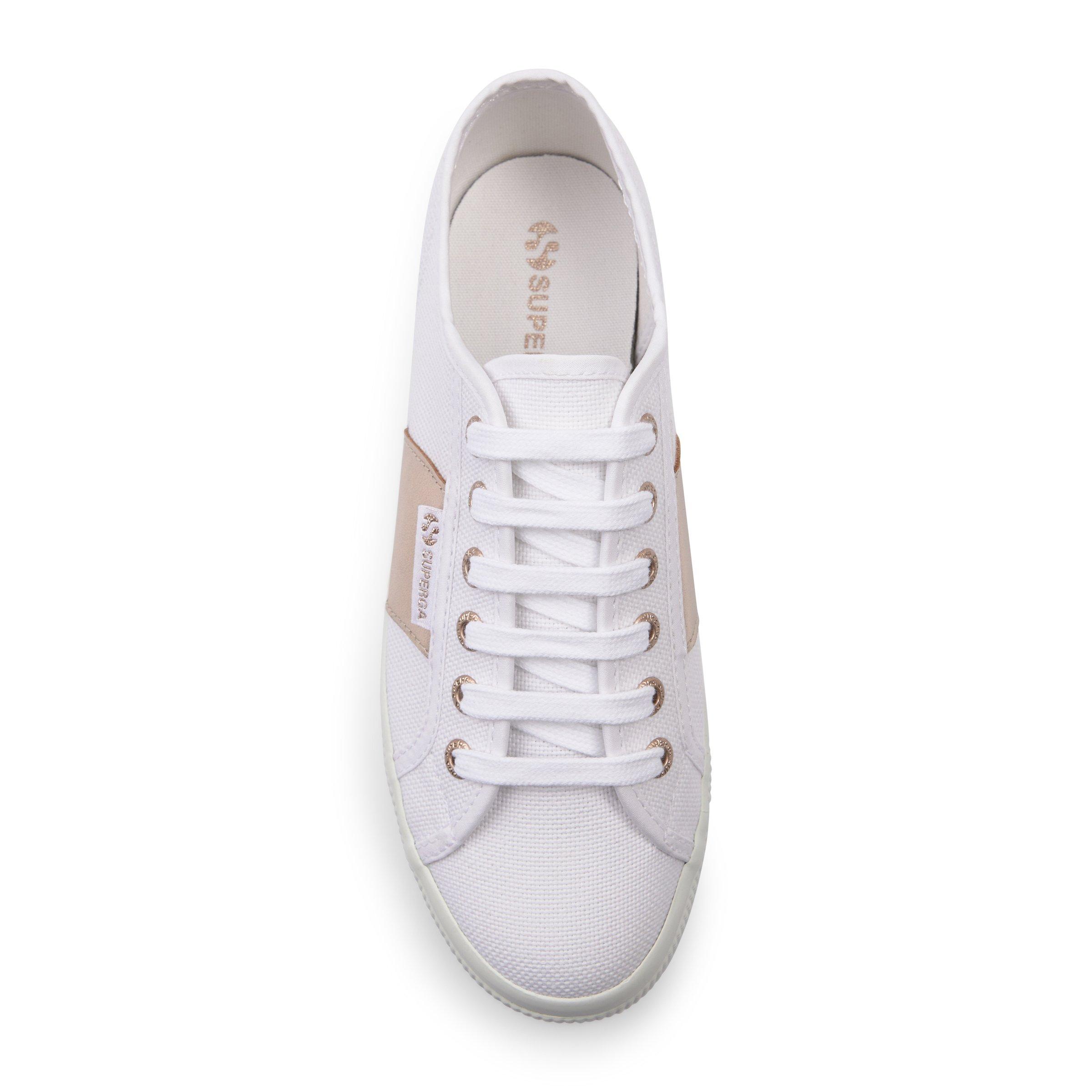 Superga 2790 metallic flatform trainers in rose outlet gold