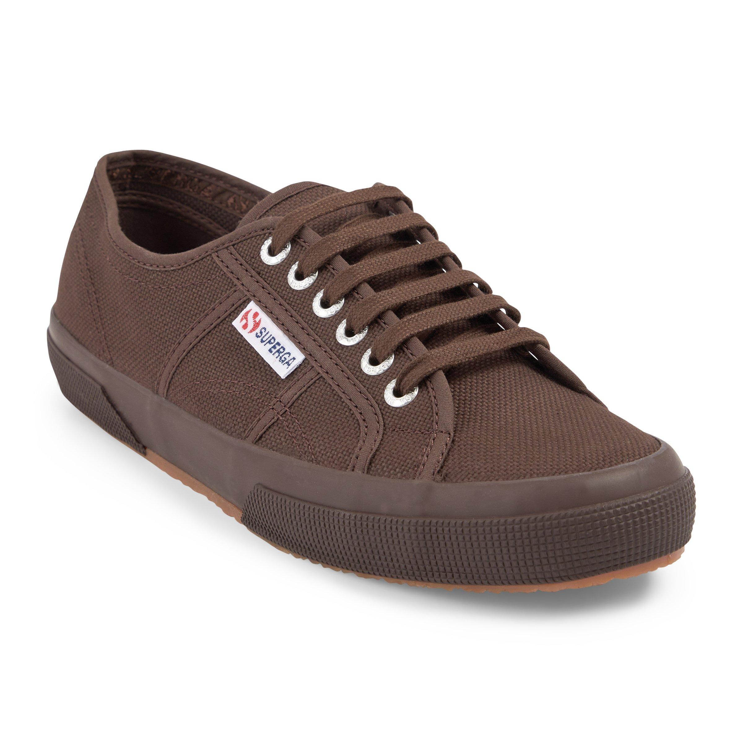 Superga store brown leather