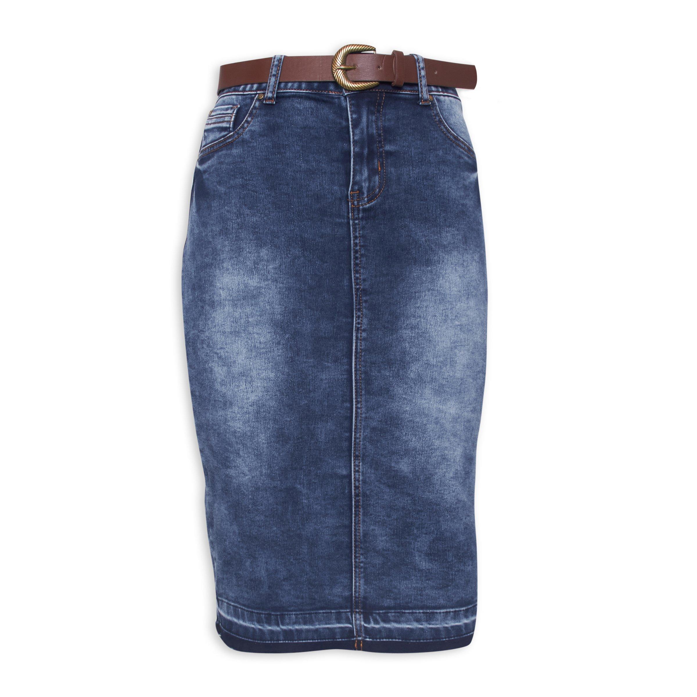 Belted Denim Skirt 3114368 Identity