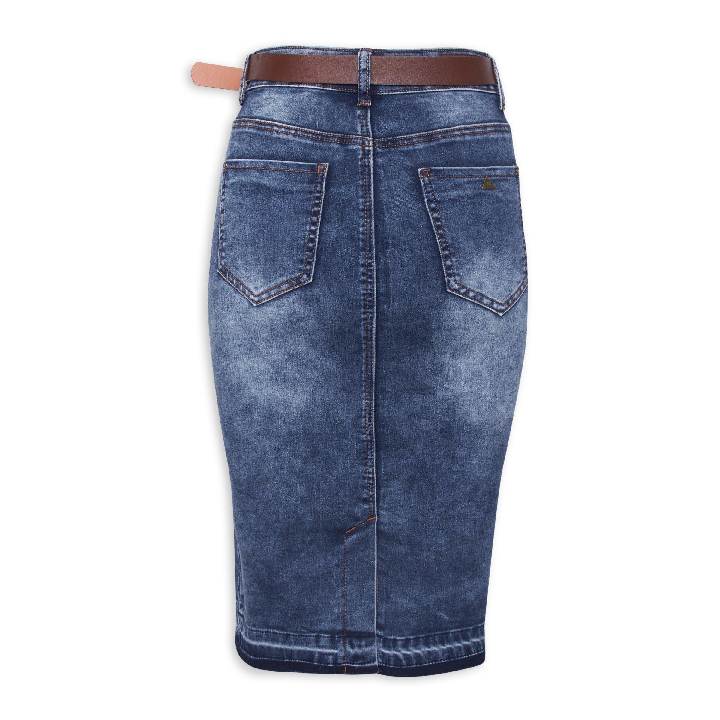 Belted Denim Skirt 3114368 Identity