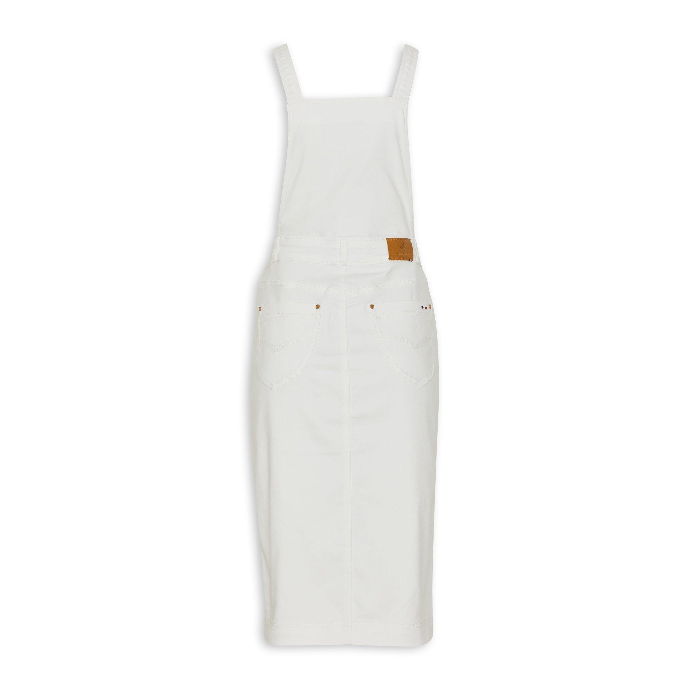 White denim best sale overall dress