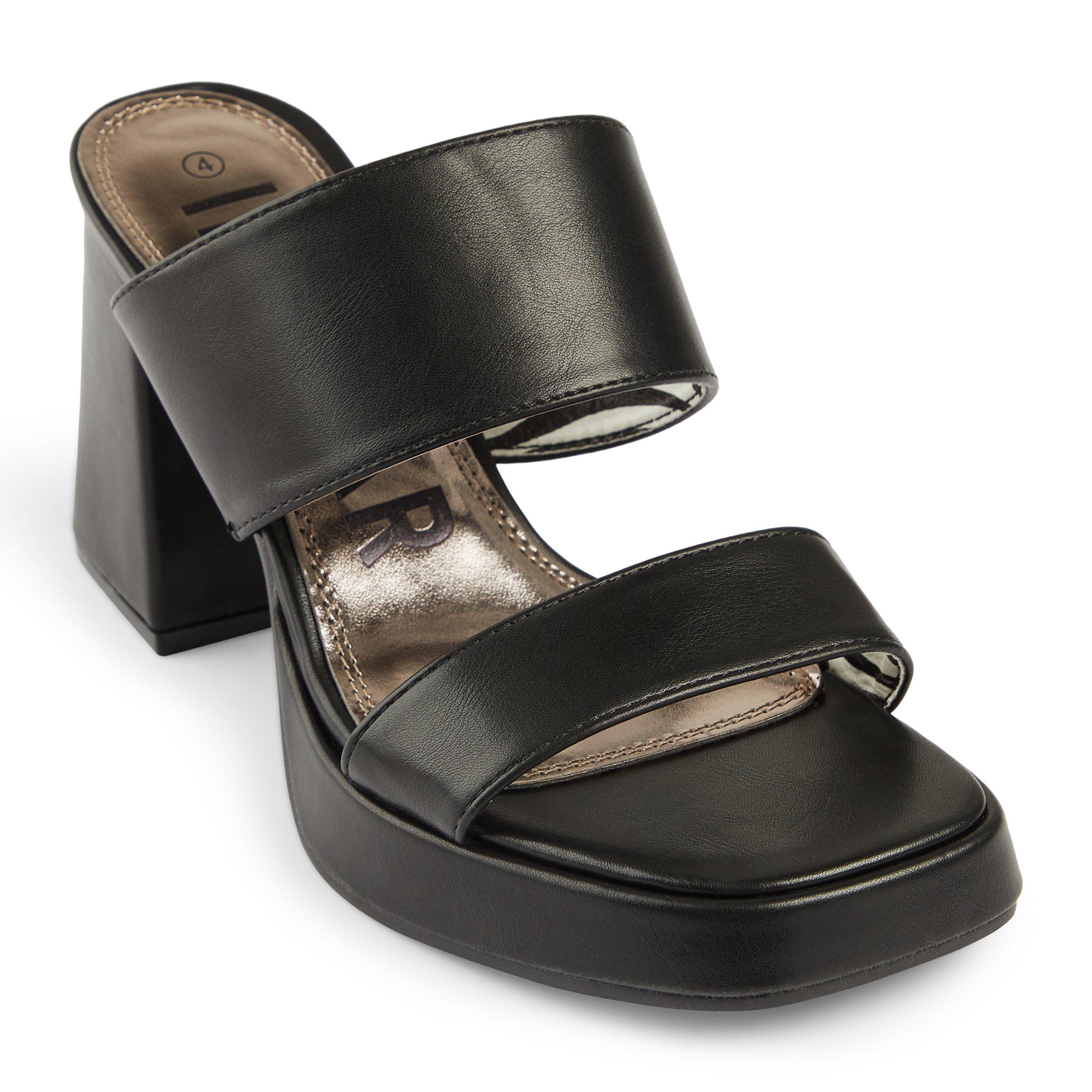 Black platform mule online sandals