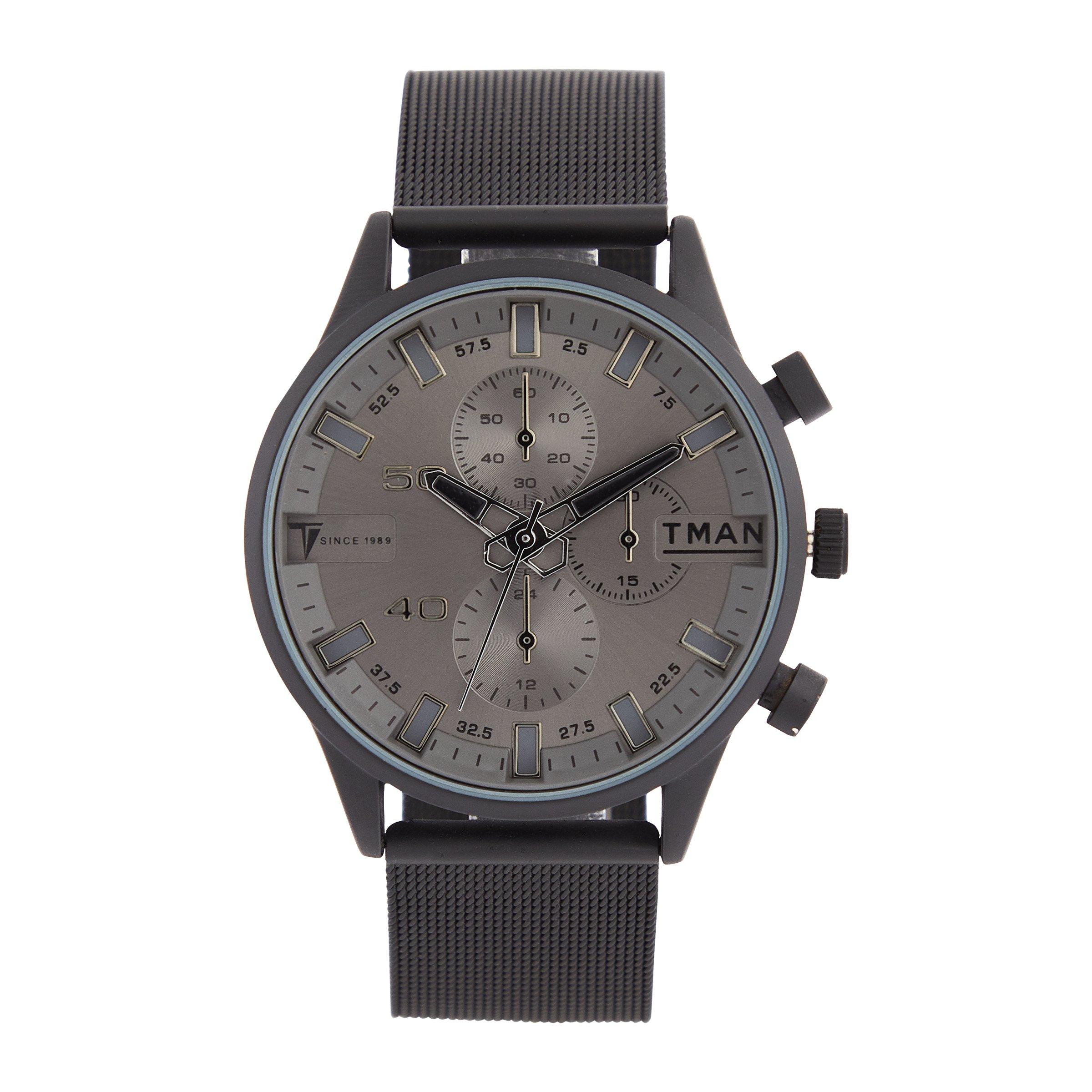 Matte Black and Gunmetal Mesh Watch 3114590 Truworths Man