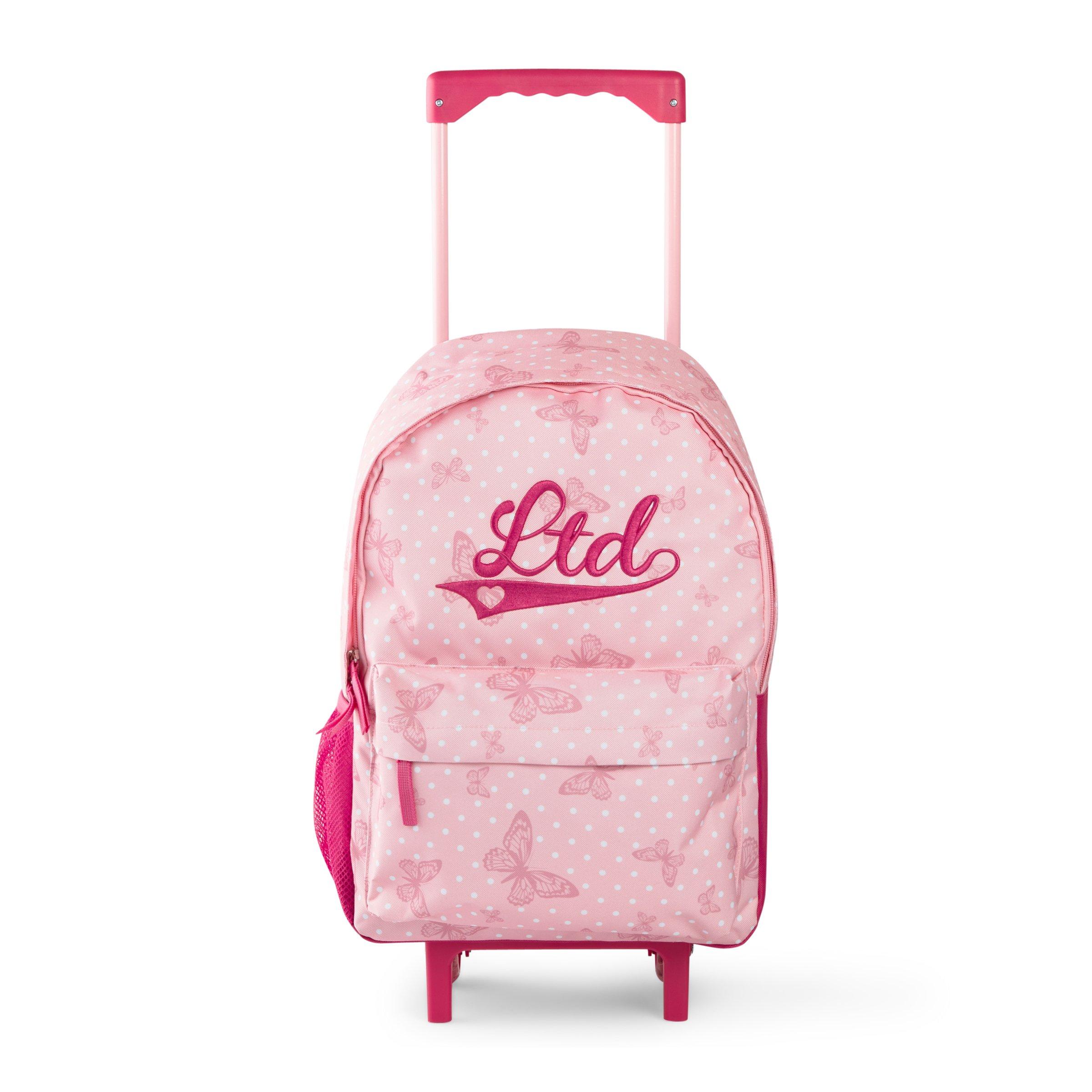 Girls Pink Wheelie Backpack 3114676 LTD Kids