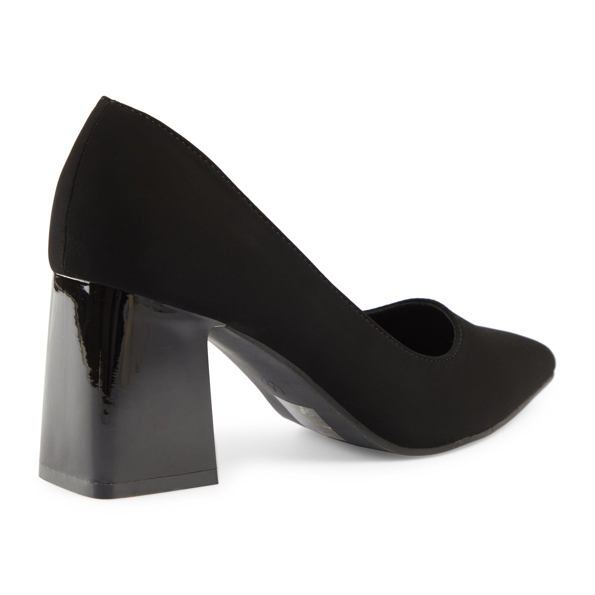 Black court block heels sale