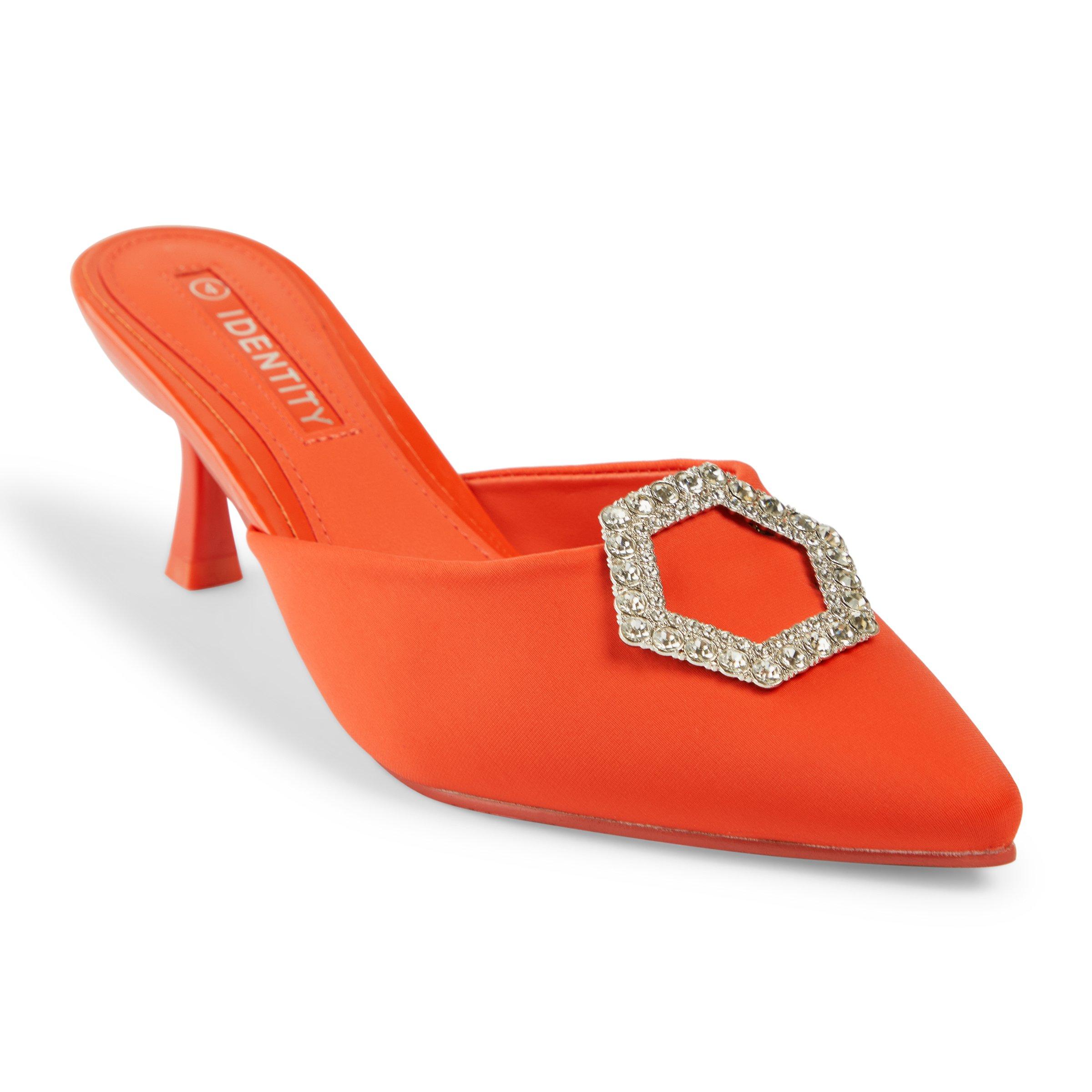 Orange Embellished Mule 3115297 Identity