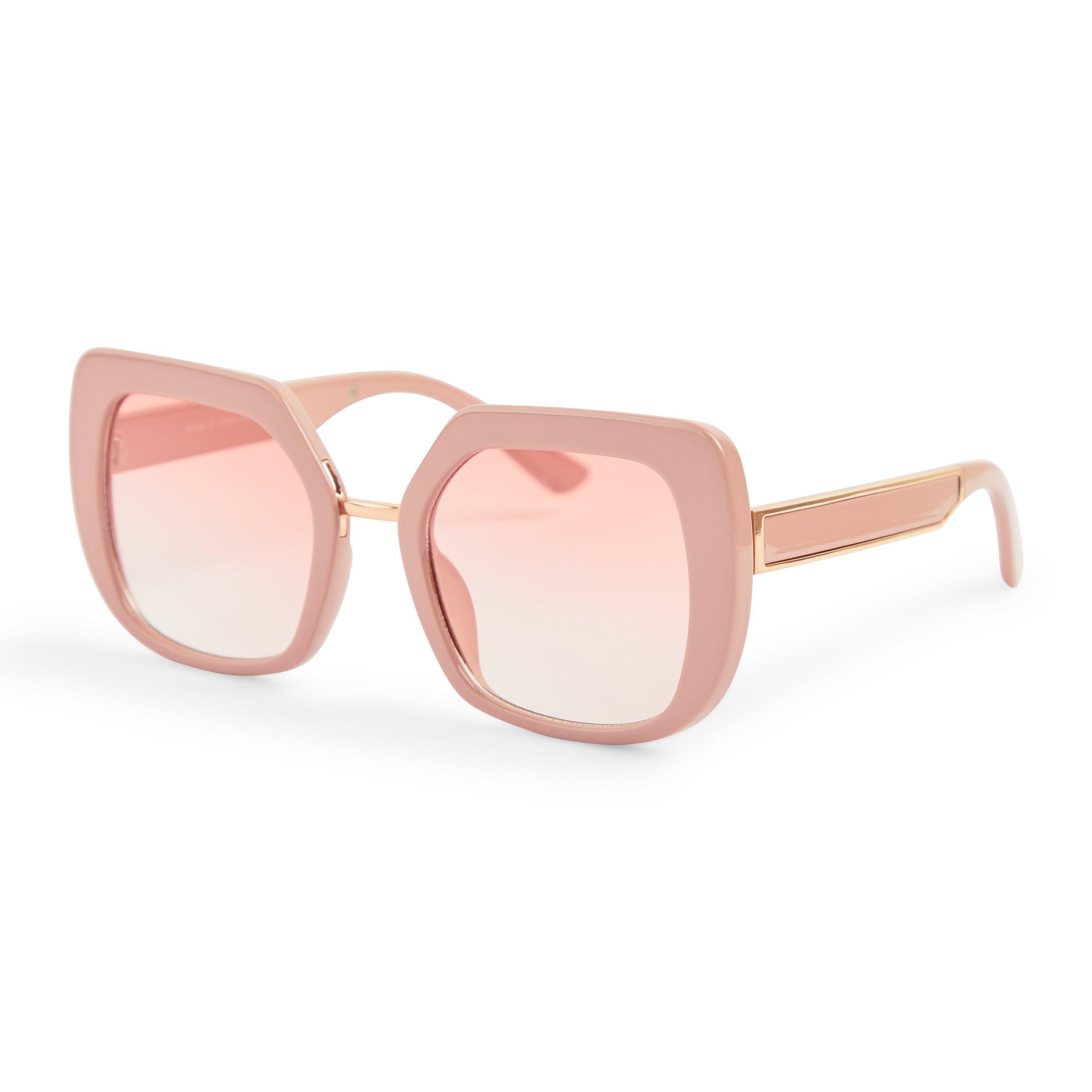 Pink sales oversized sunglasses