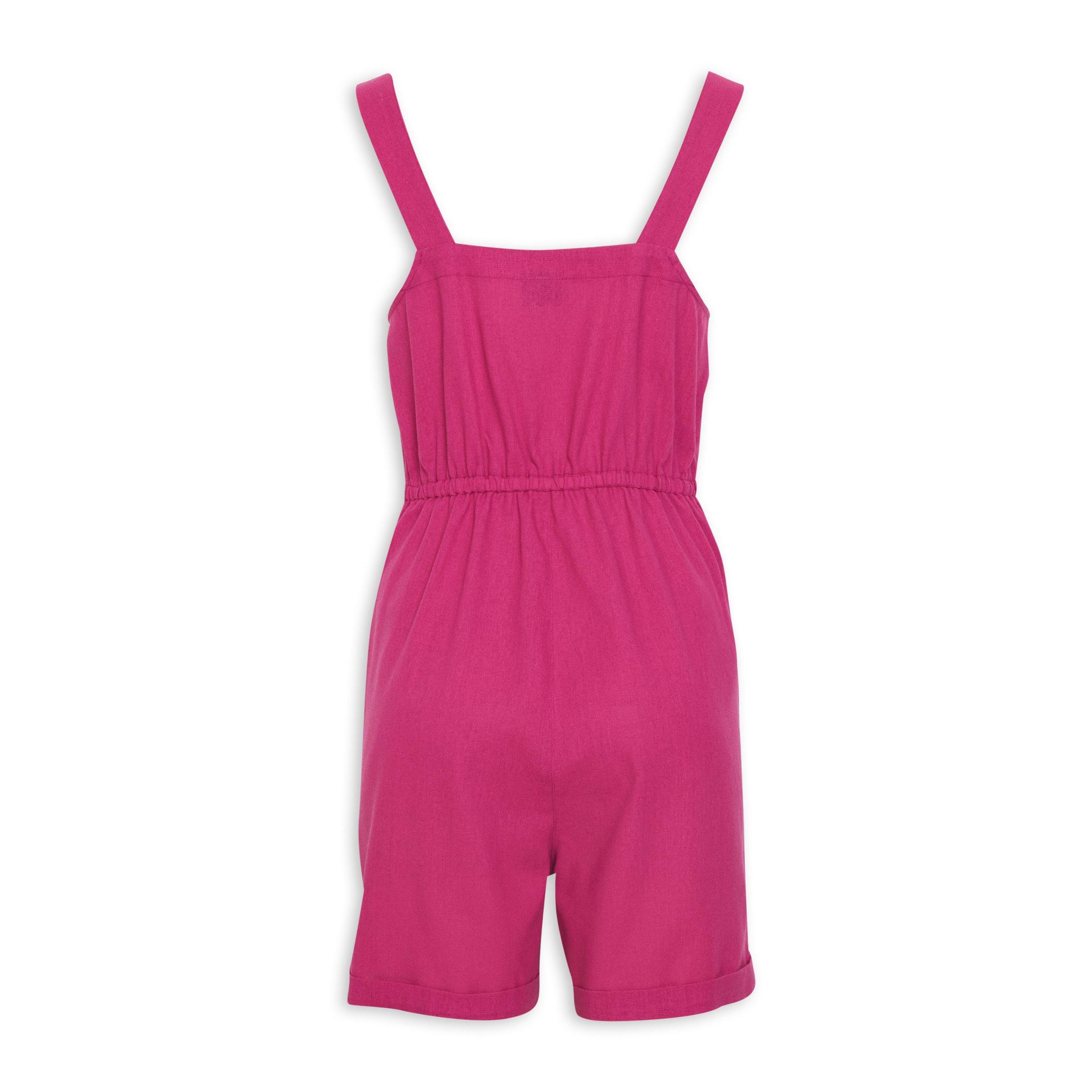 Pink short jumpsuit best sale