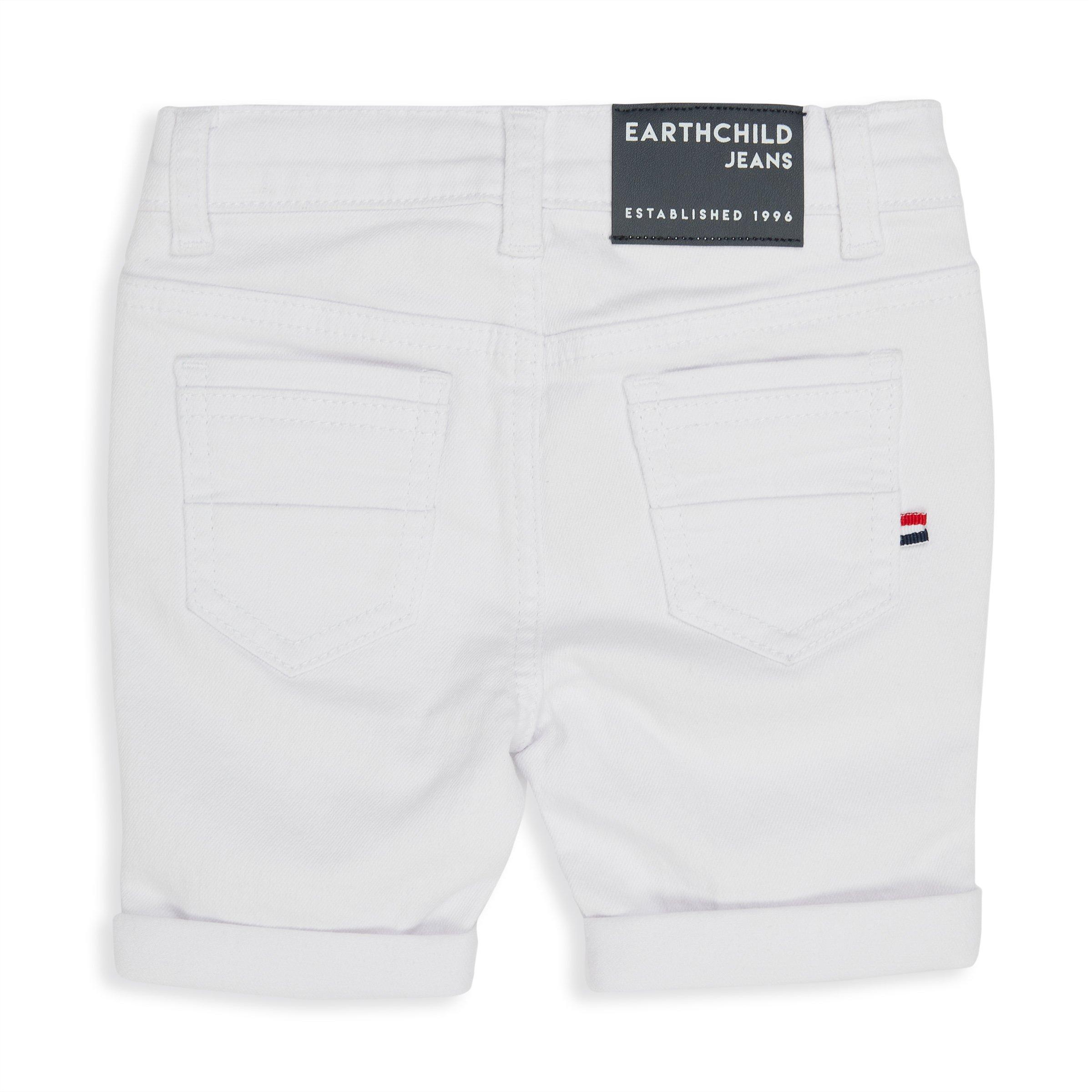Boys white jean shorts clearance