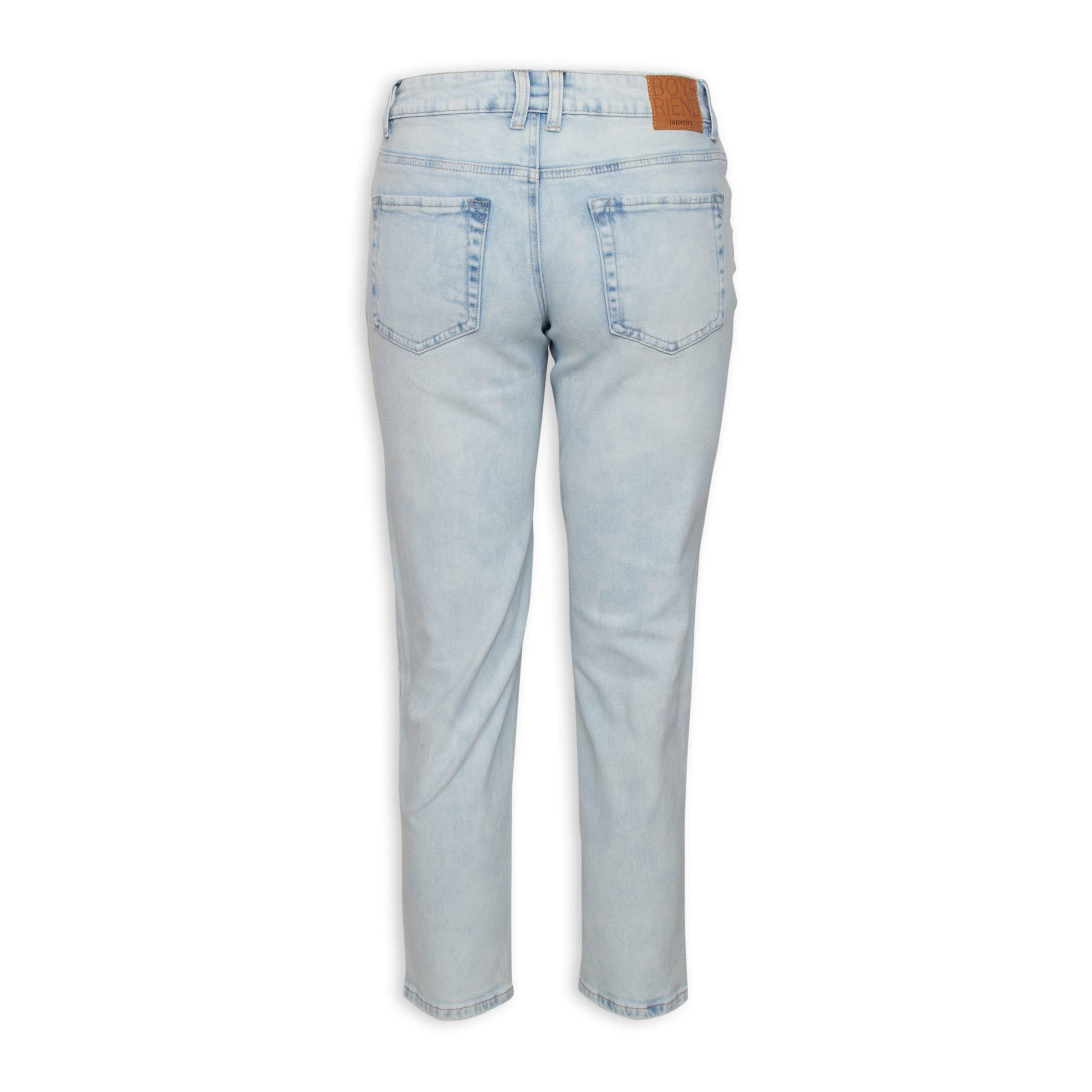 Light Blue Wash Low Rise Boyfriend Jeans