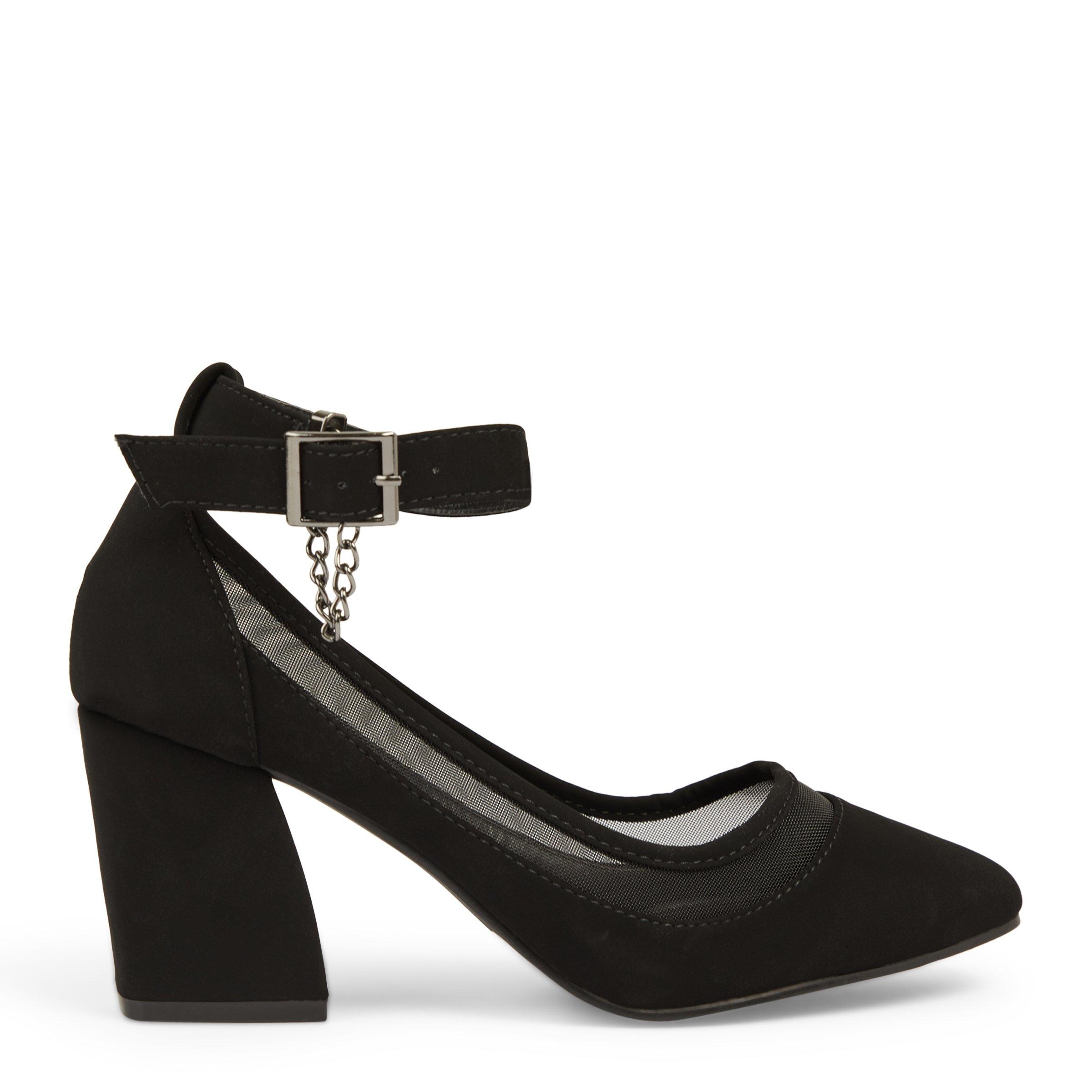 Black ankle strap clearance shoes