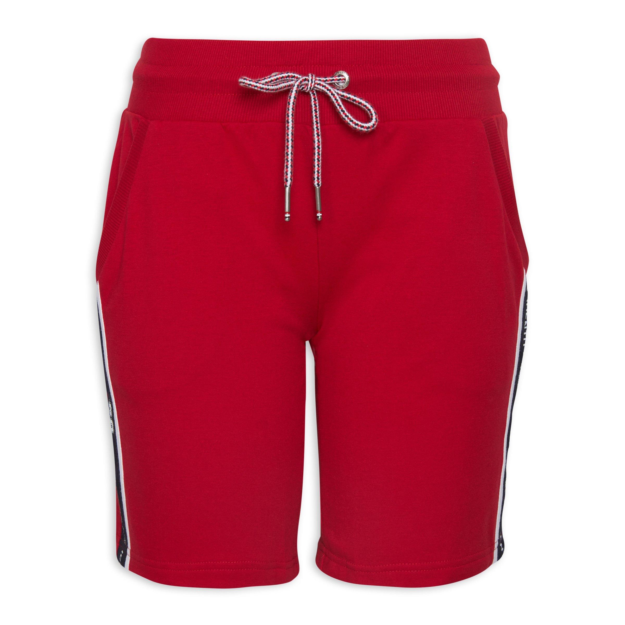 Mens red jogger online shorts