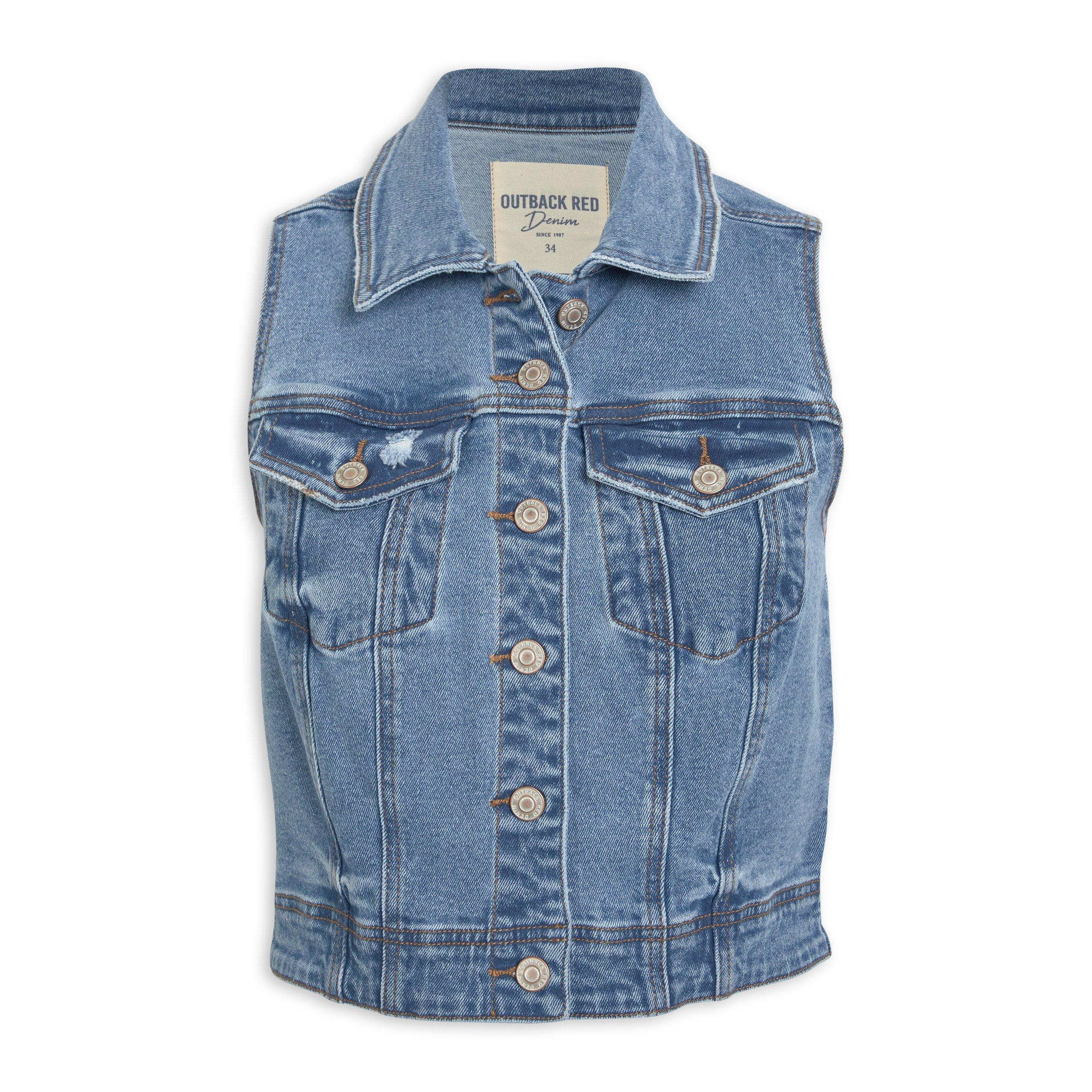 Sleeveless best sale jeans jacket