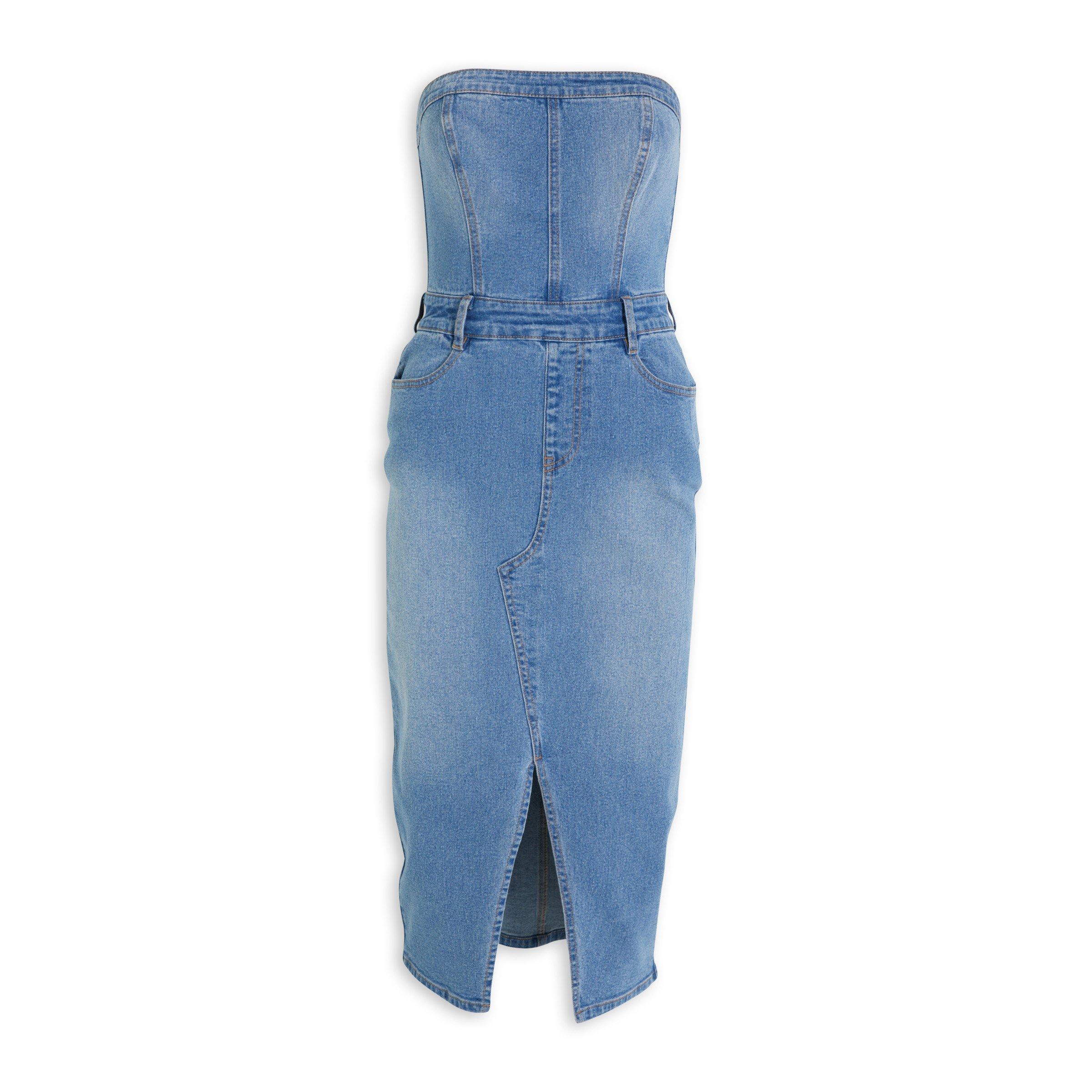 Denim boob shop tube dress