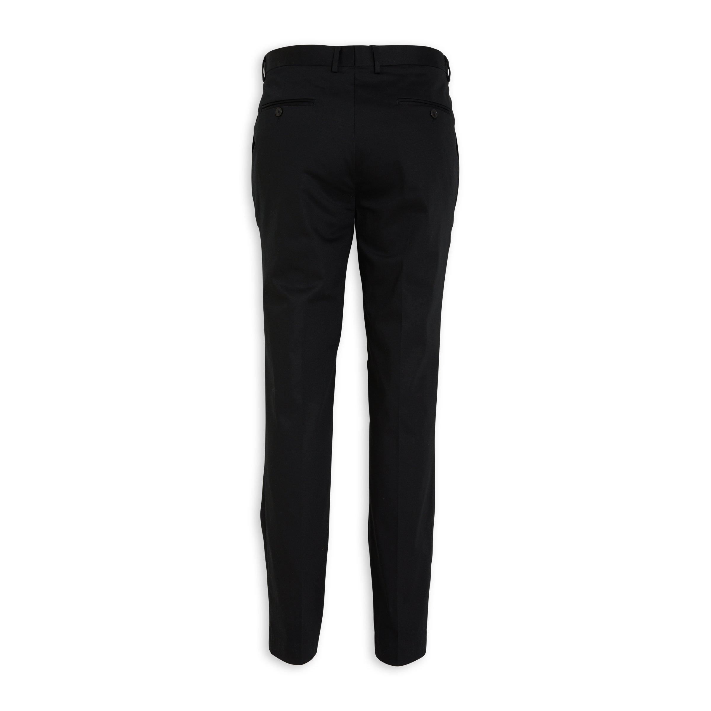 black slim leg trousers