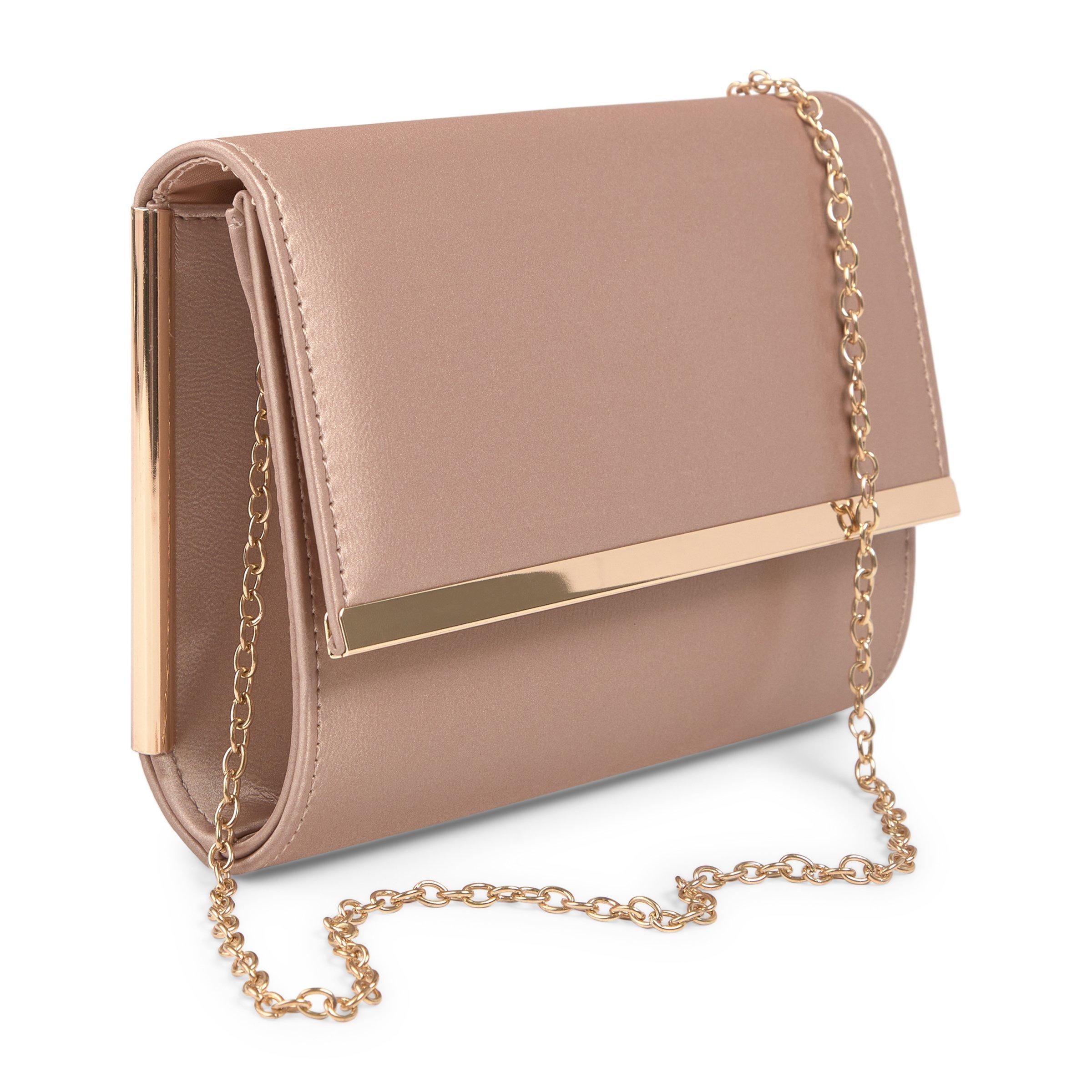 Pink and gold clutch bag best sale