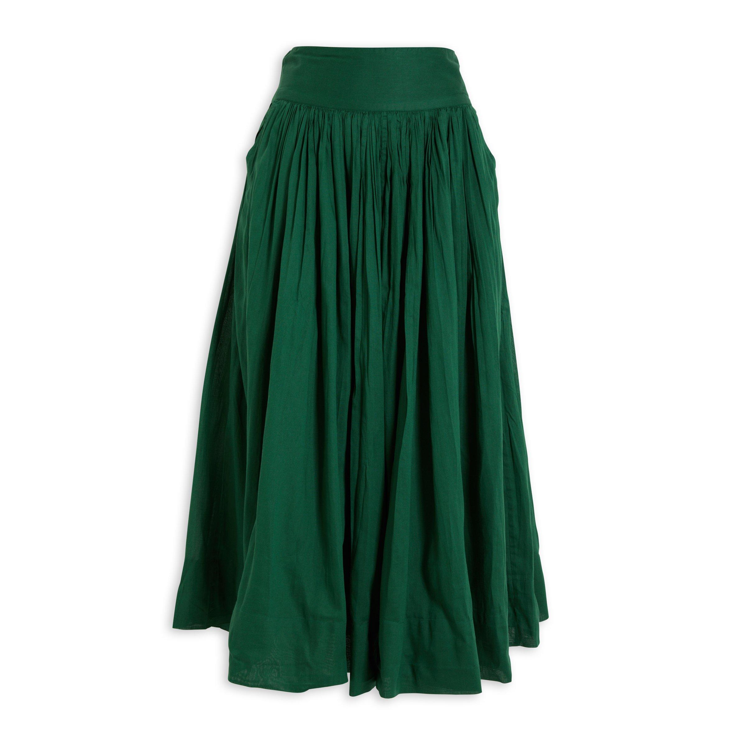Green Wide Skirt (3116833) | LTD Woman