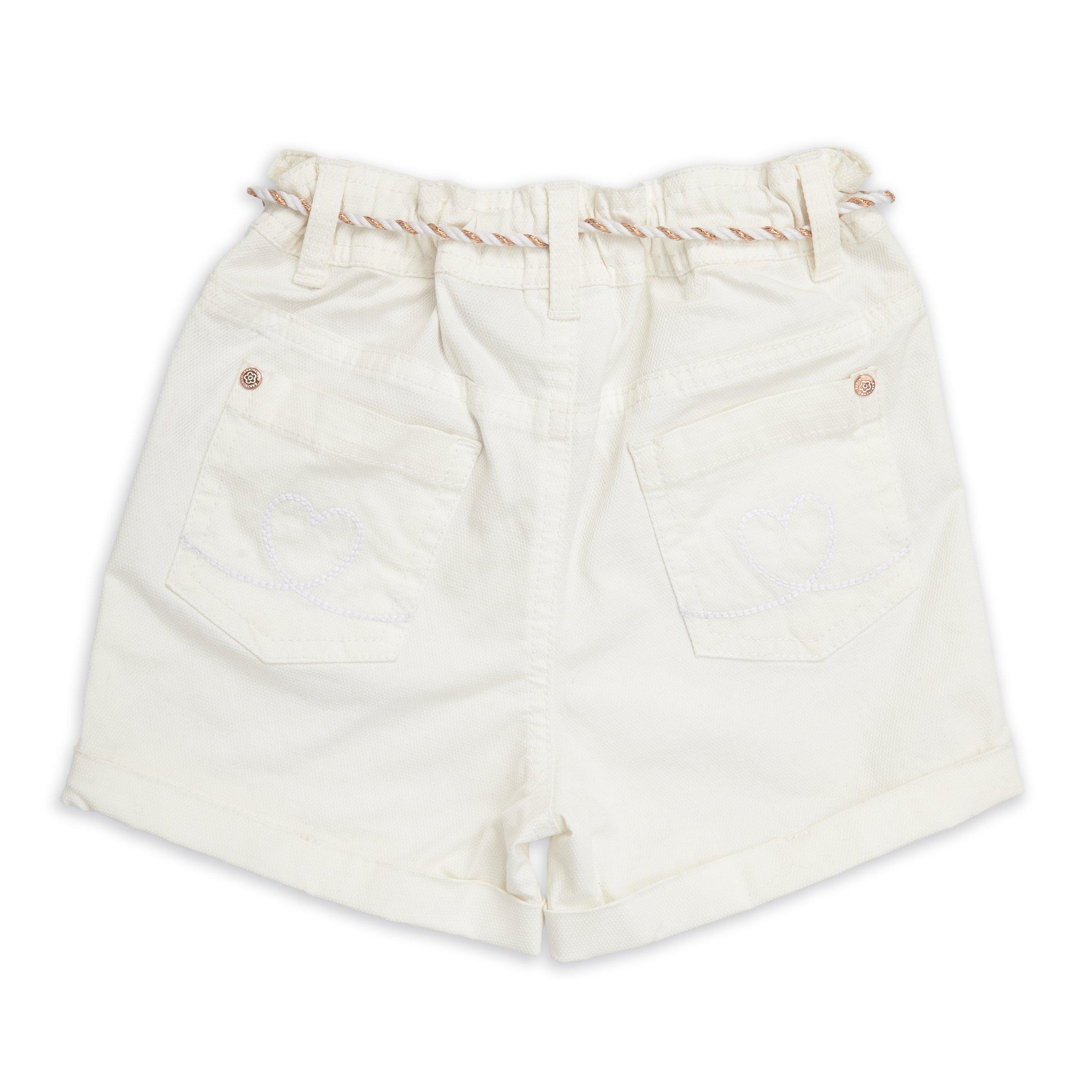 Girls white cotton on sale shorts