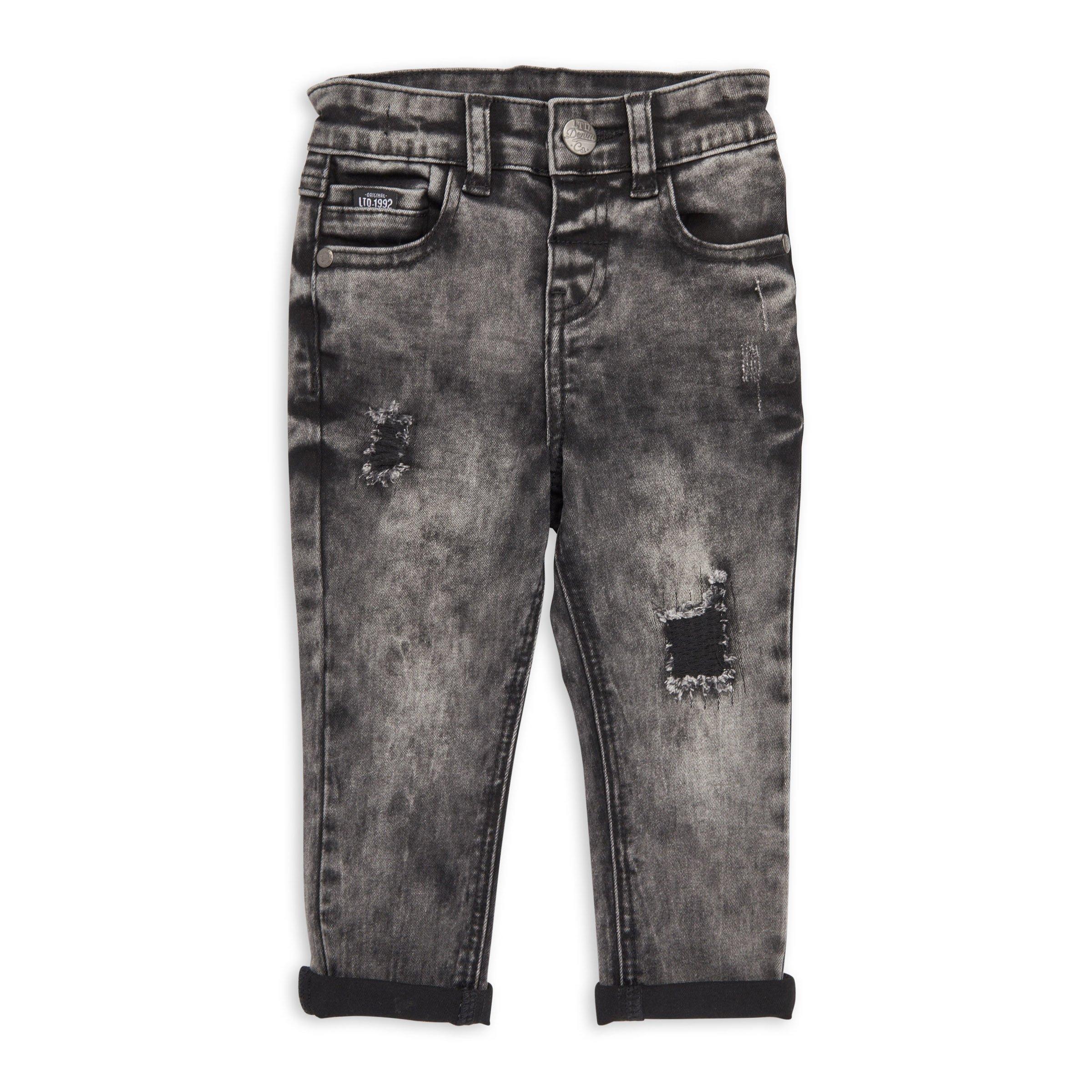 Elastic Waist Ripped Holes Soft Kids Jeans – Kidscool Space