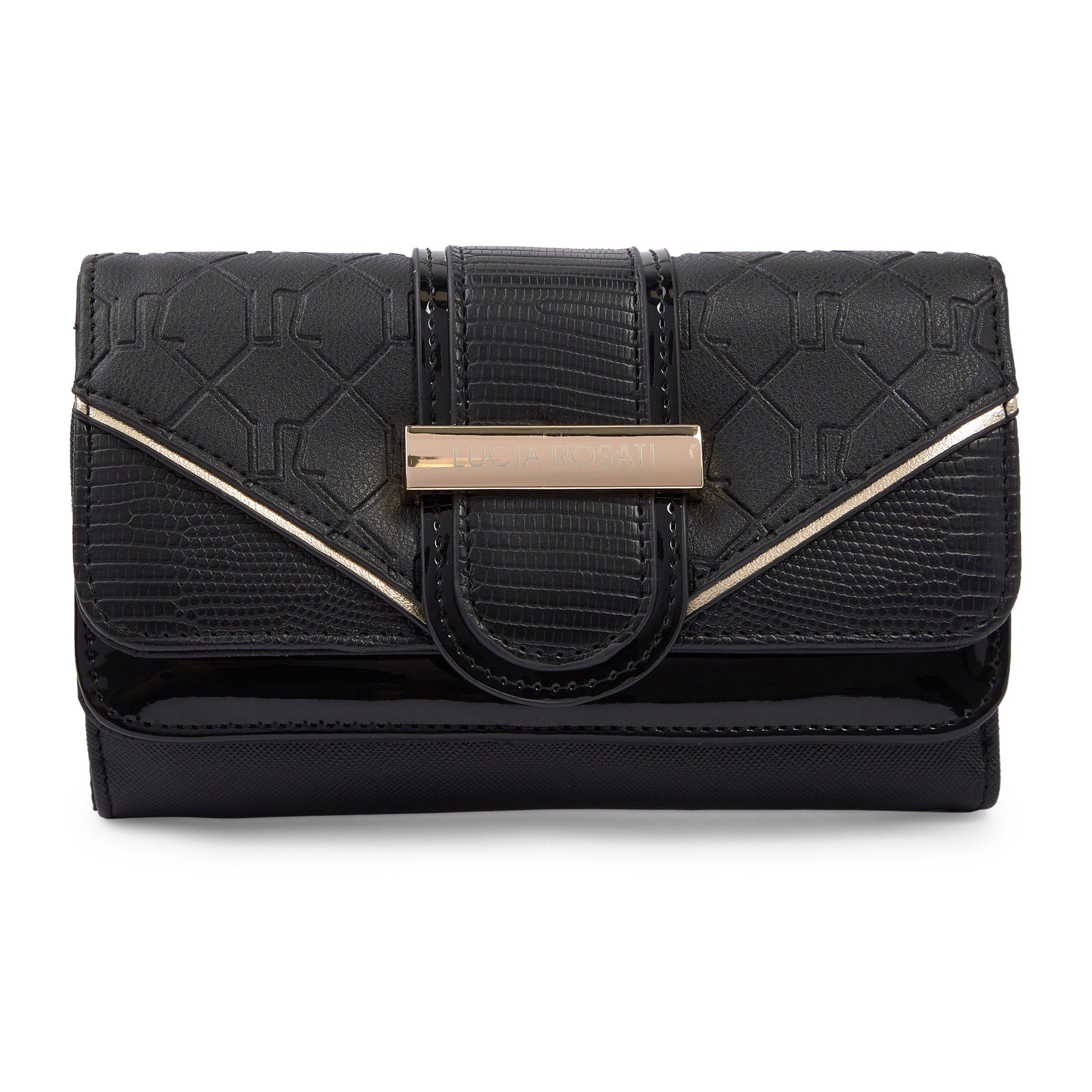 Black flap outlet purse